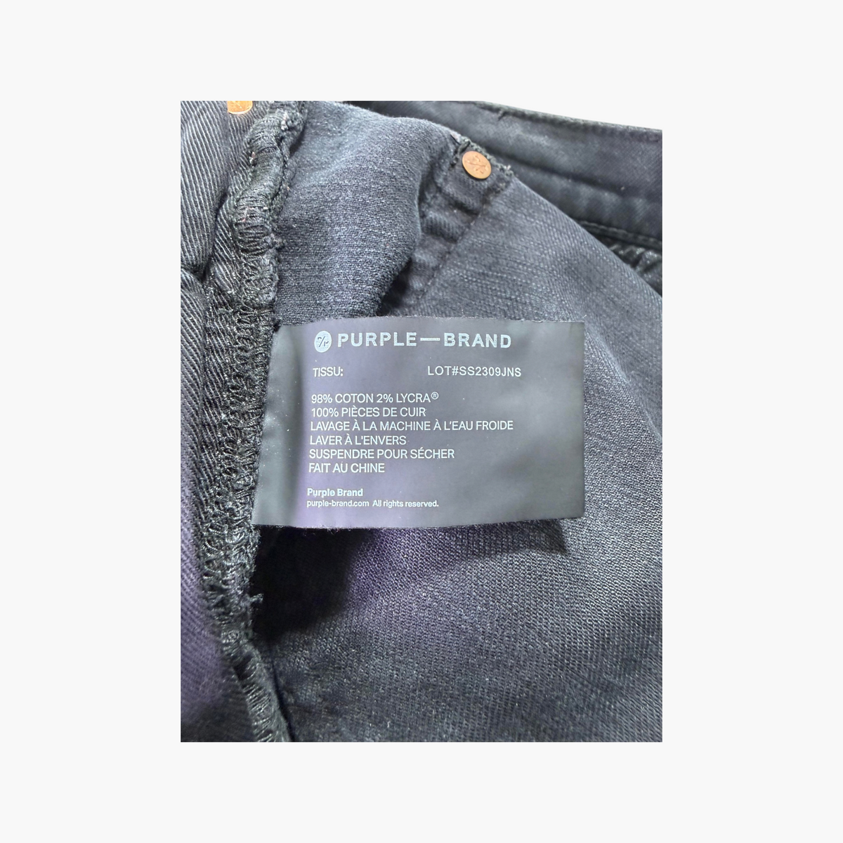 Purple Brand Black Wash Plain Jeans