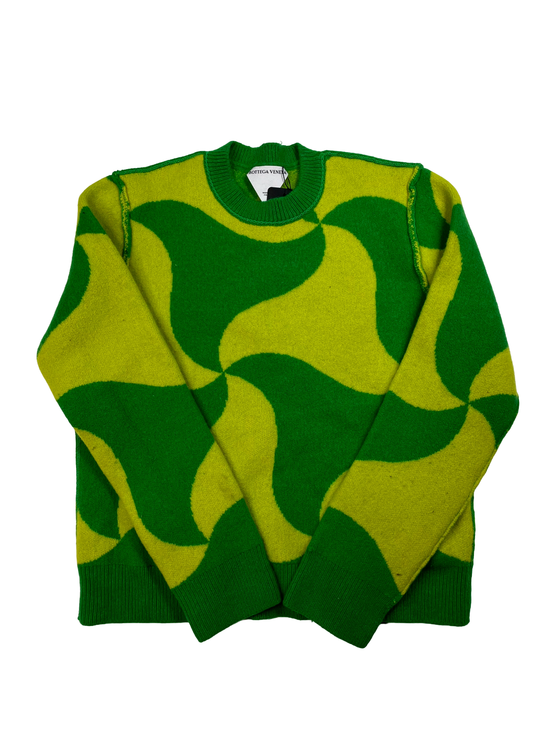 Bottega Veneta Green & Yellow Sweater