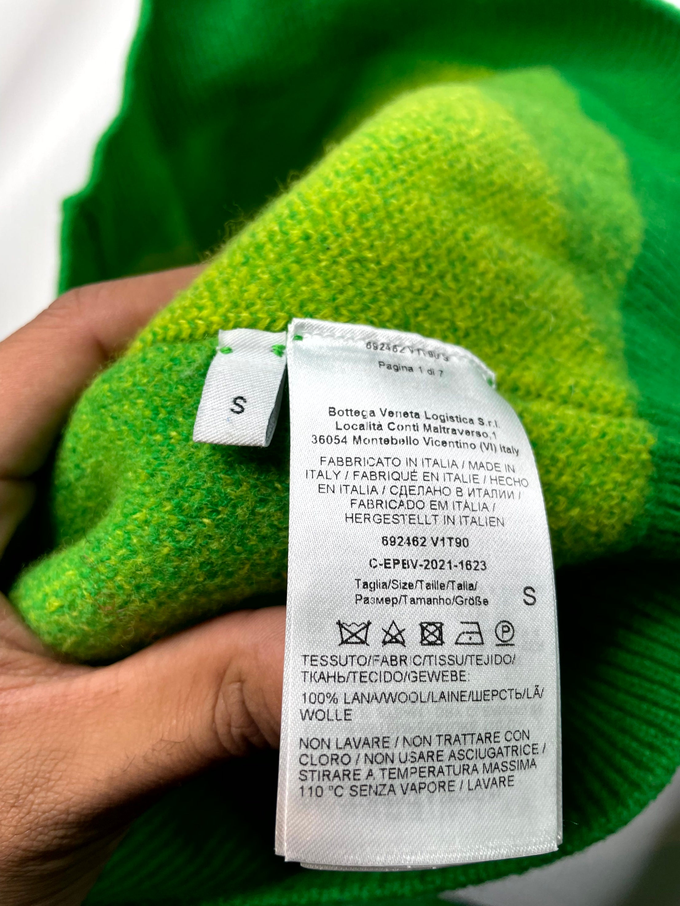 Bottega Veneta Green & Yellow Sweater