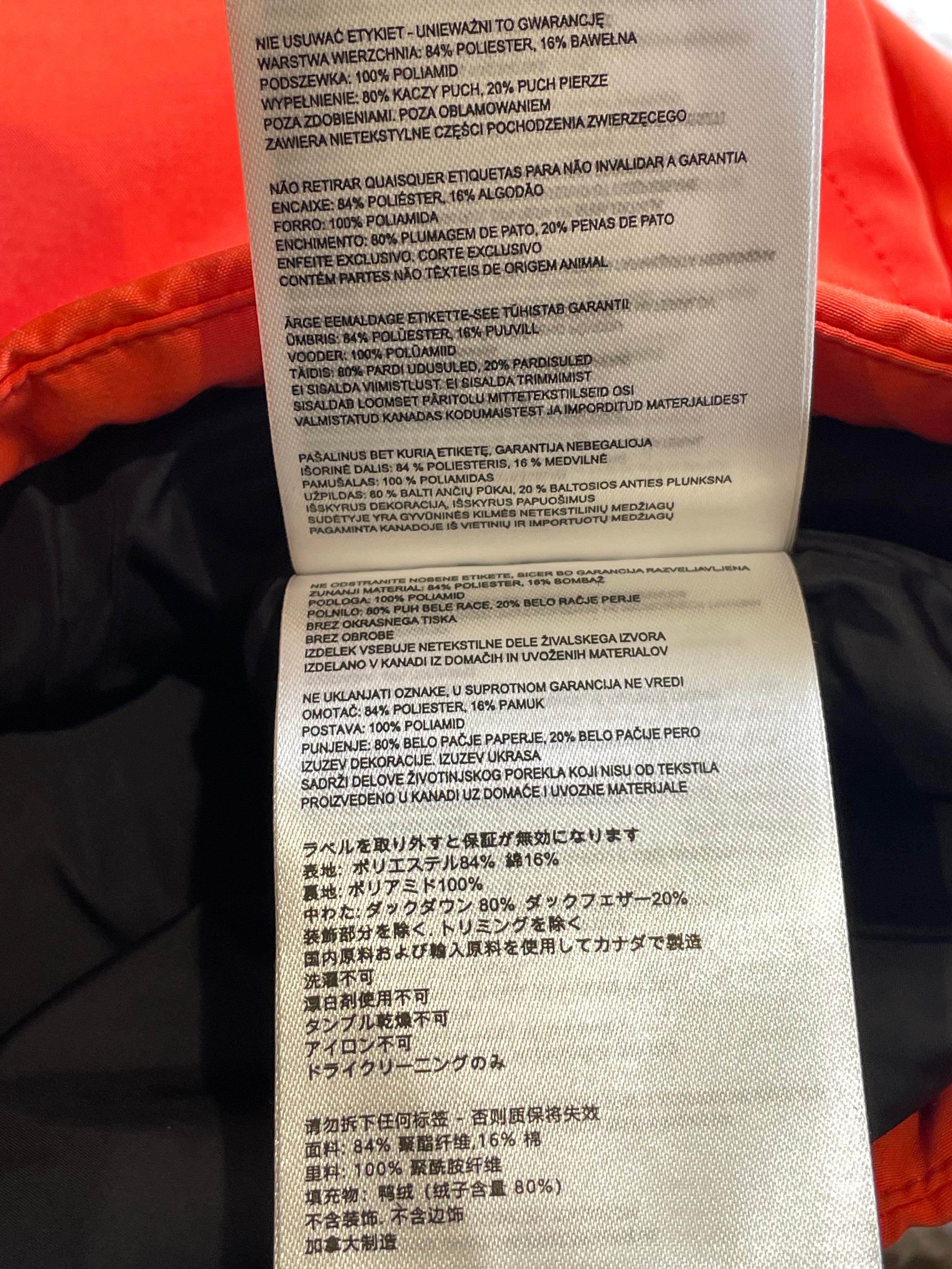 Canada Goose Orange Puffer Jacket