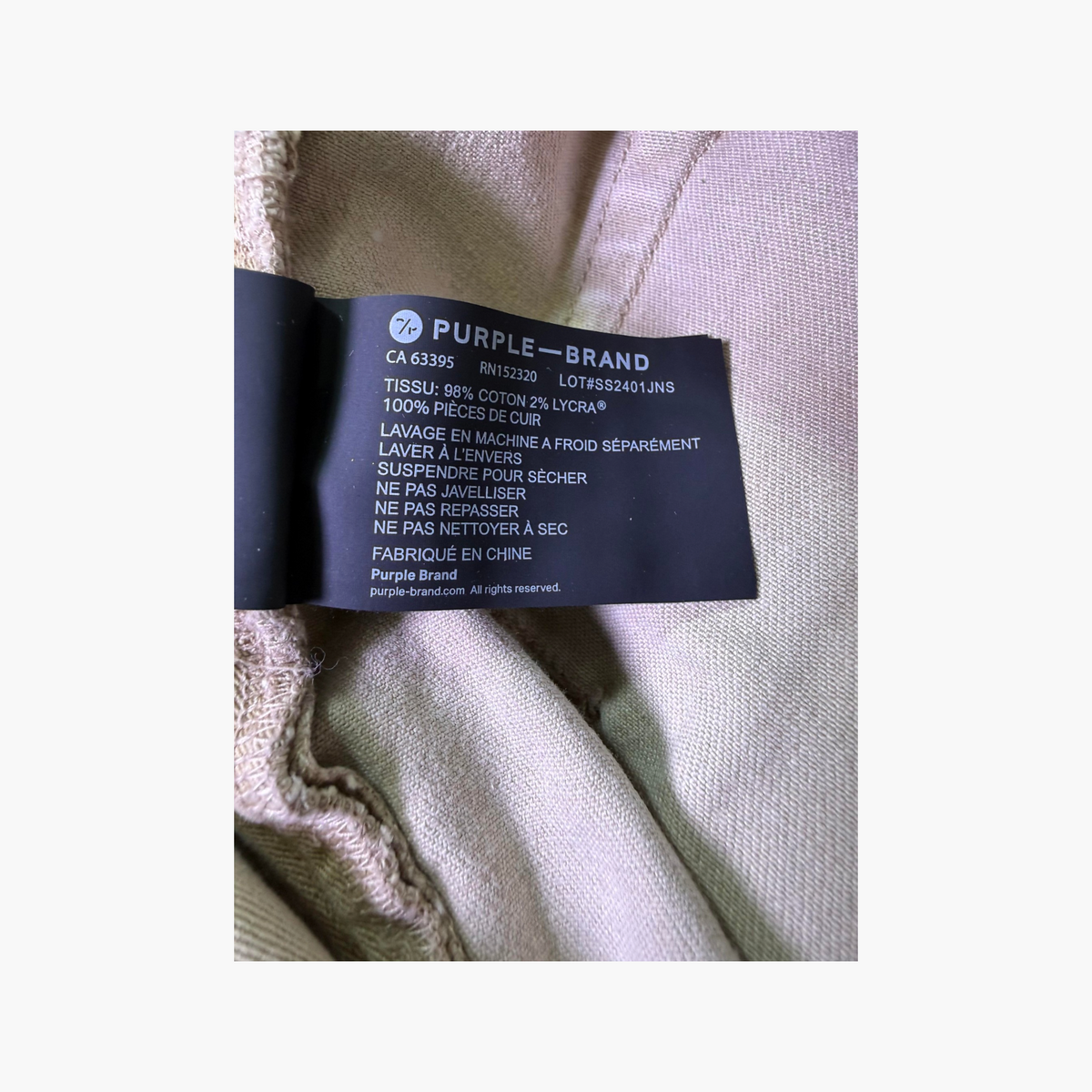Purple Brand Tan Plain Jeans