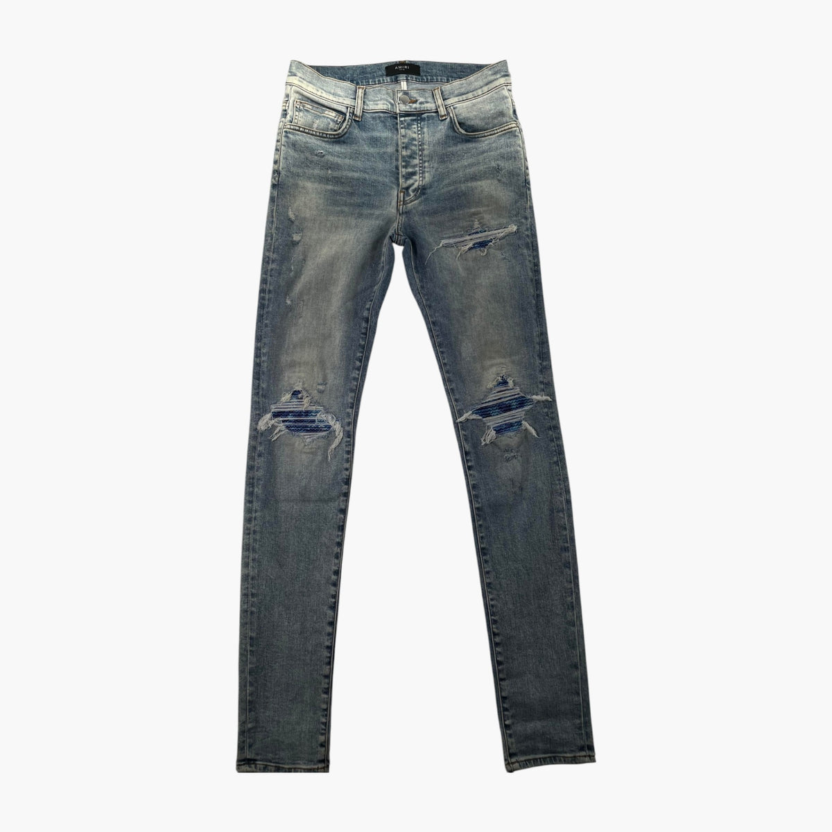Amiri MX1 Aqua Patch Light Wash Jeans