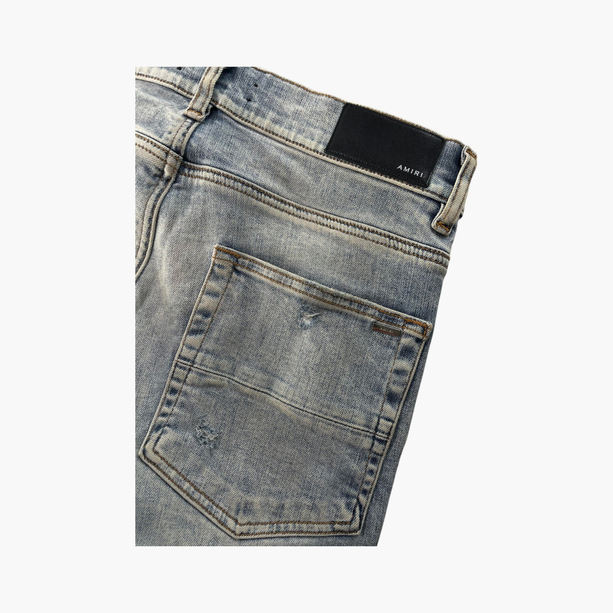 Amiri MX1 Aqua Patch Light Wash Jeans
