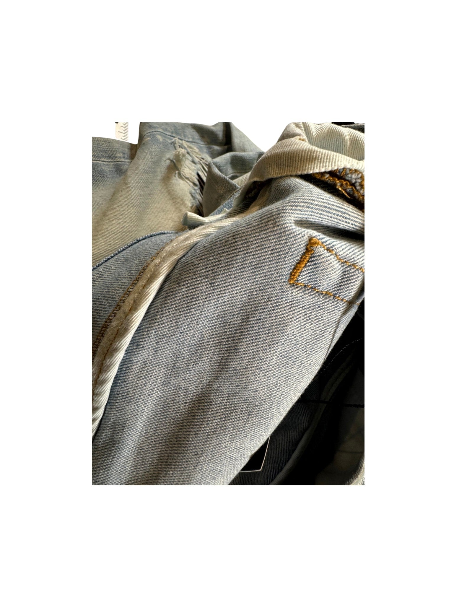 Amiri MX1 Camo Patch Light Wash Jeans