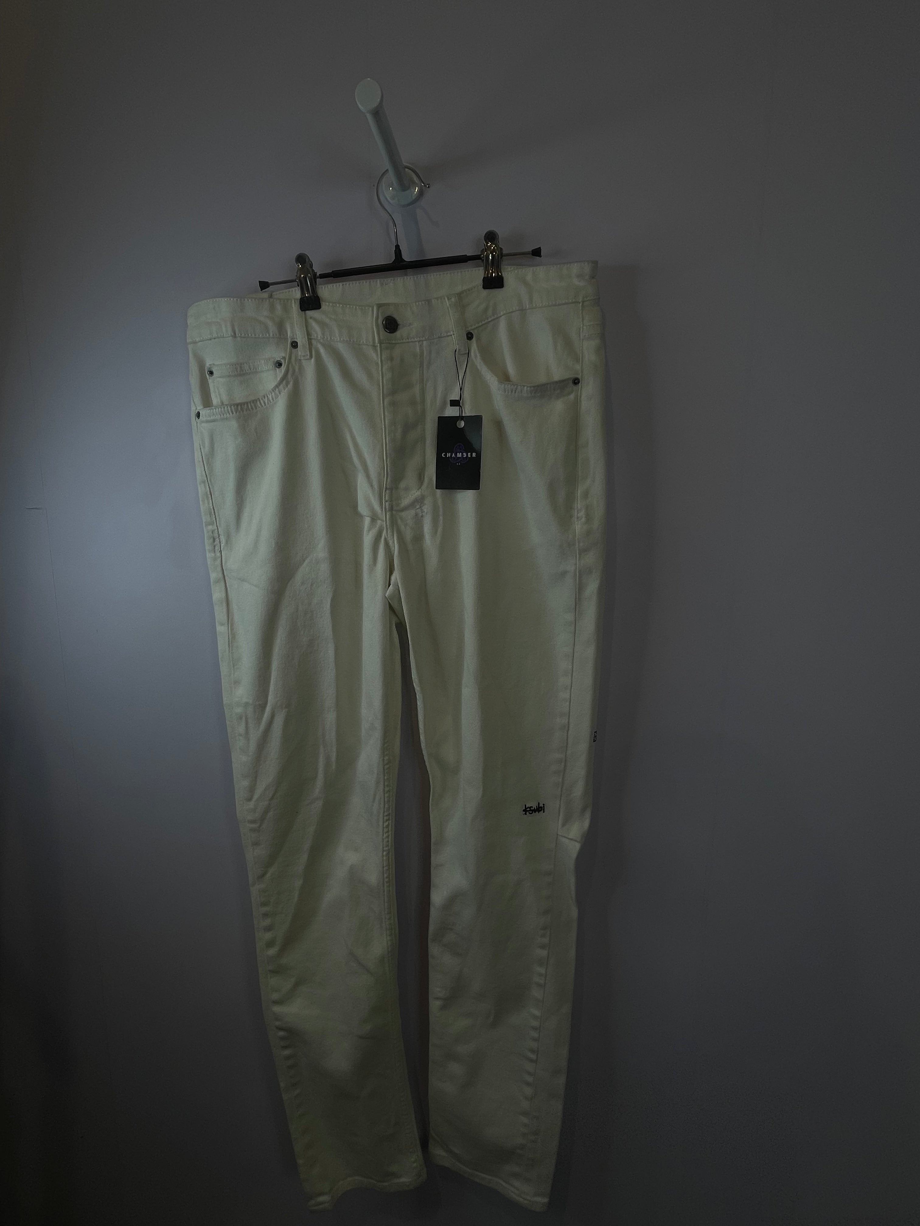 Ksubi White Rhinestone Jeans