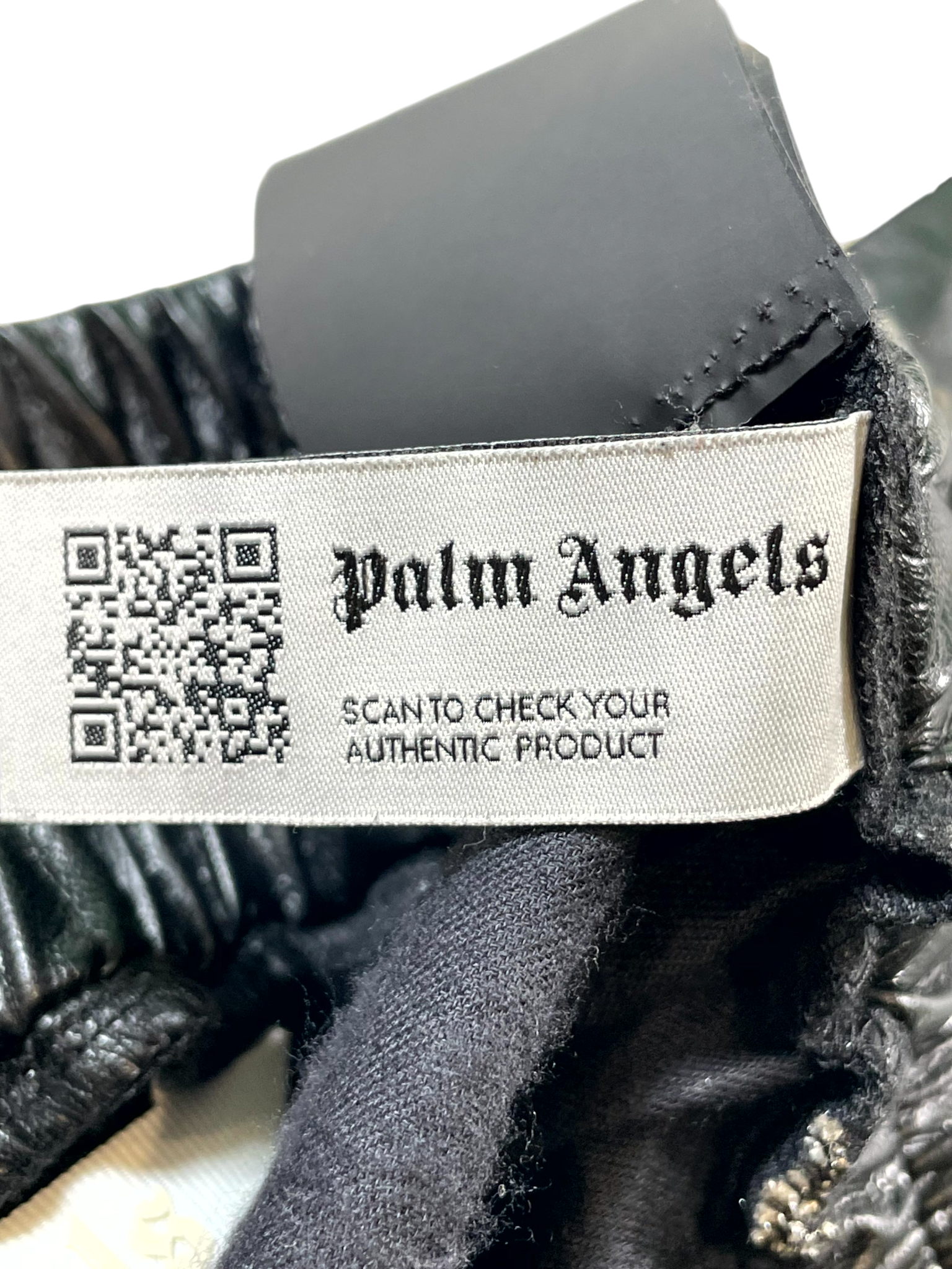 Palm Angels Leather Black & White Track Pants