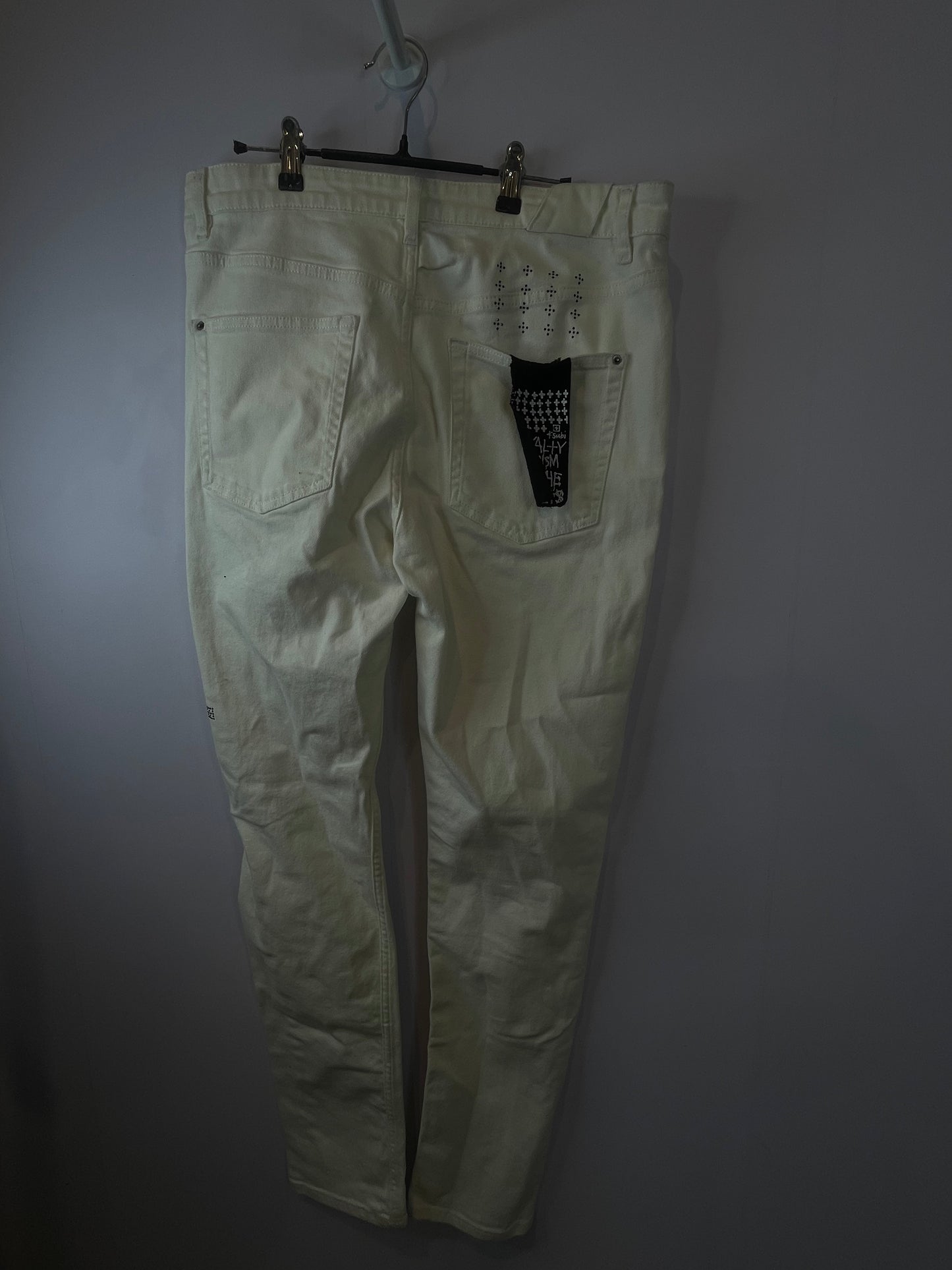 Ksubi White Rhinestone Jeans