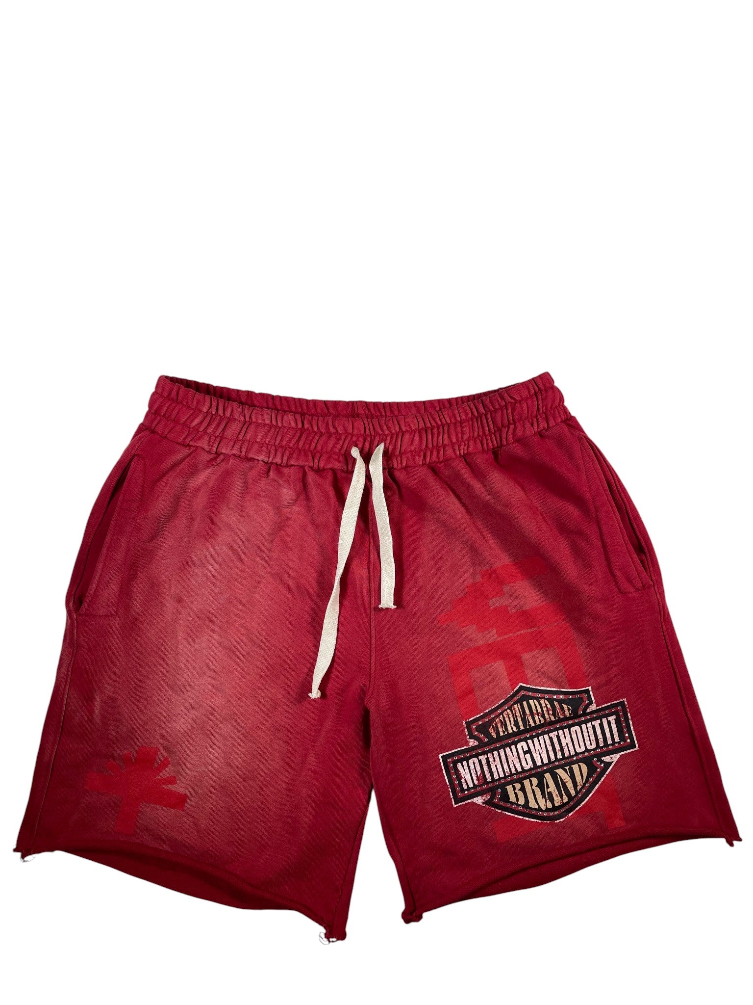 Vertabrae 'Harley Davidson' Red Shorts