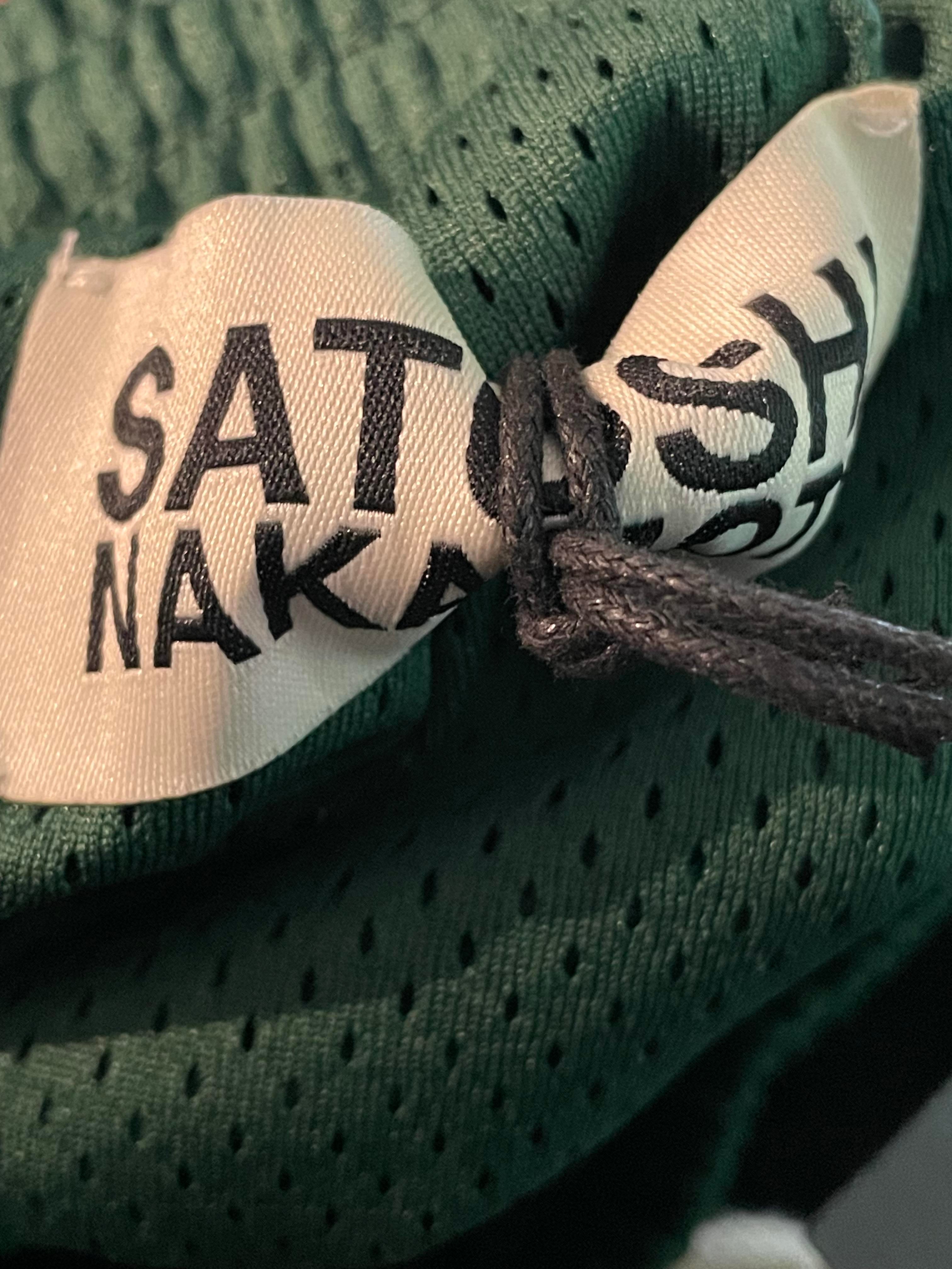 Satoshi Nakamoto Green Padded Mesh Shorts