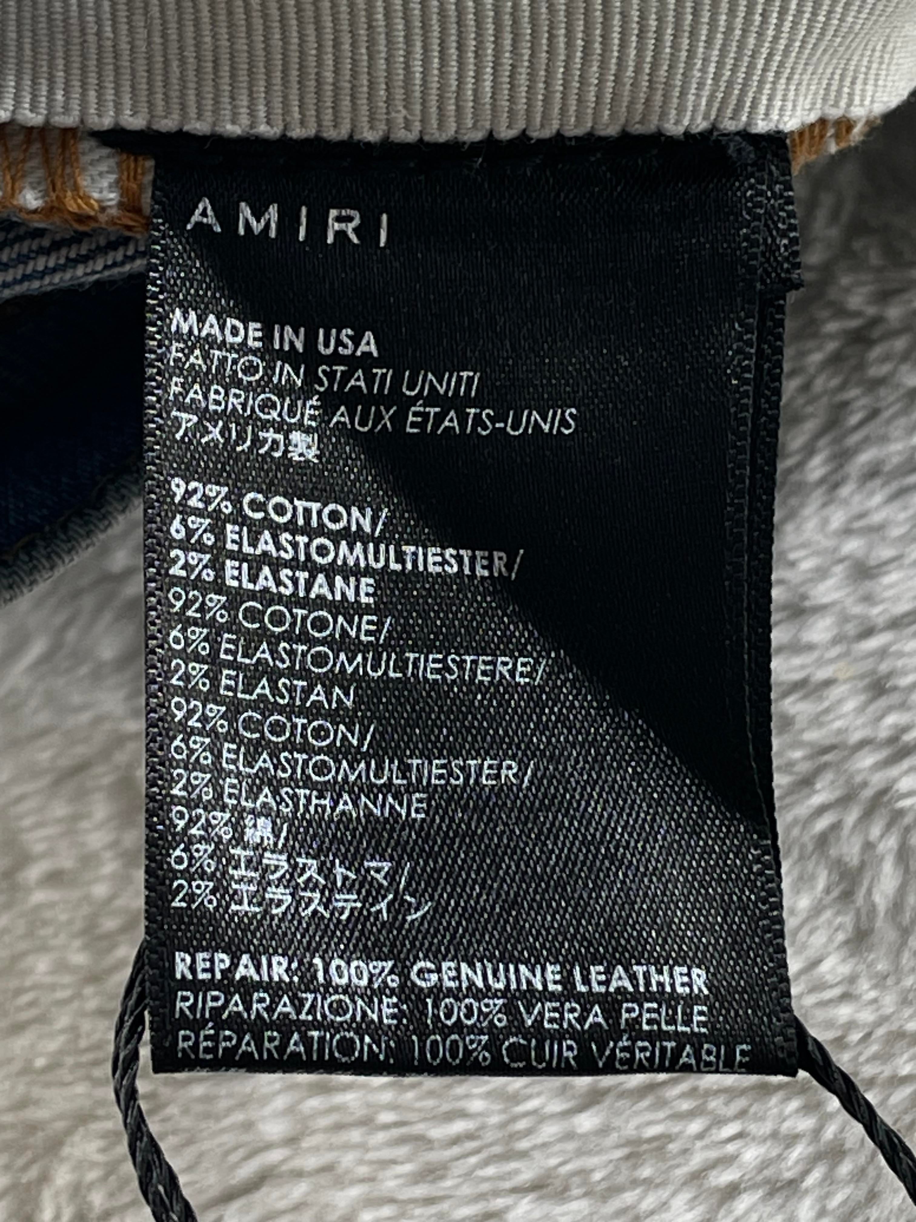 Amiri Old English Light Wash Jeans