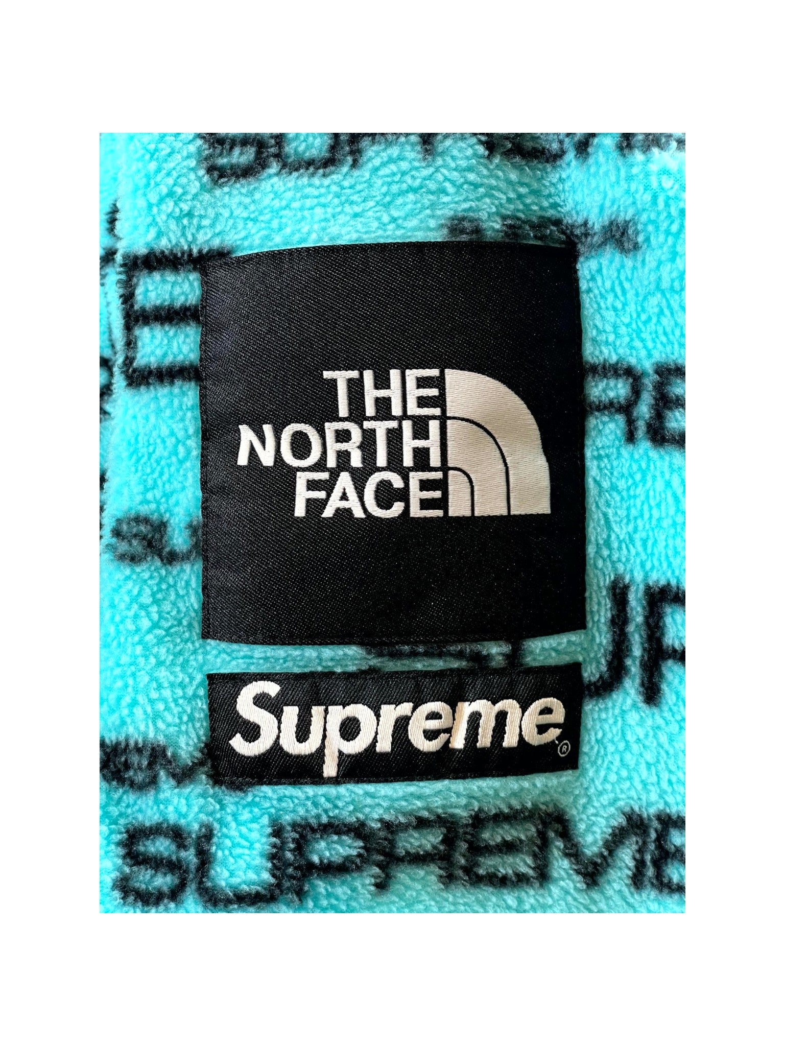 Supreme "TNF Steep Tech Sherpa Fleece" Blue & Black Jacket