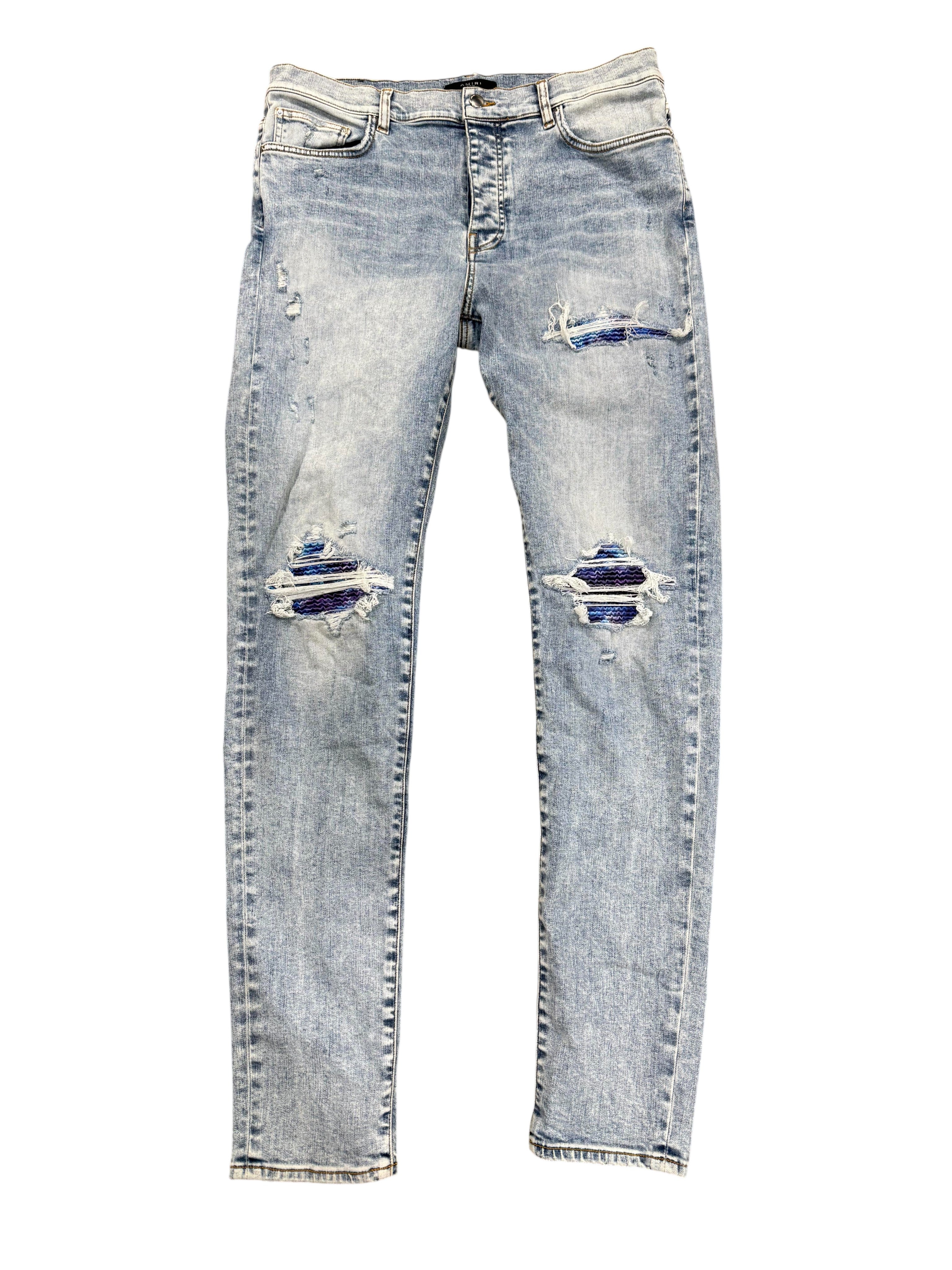 Amiri MX1 Aqua Patch Light wash Jeans