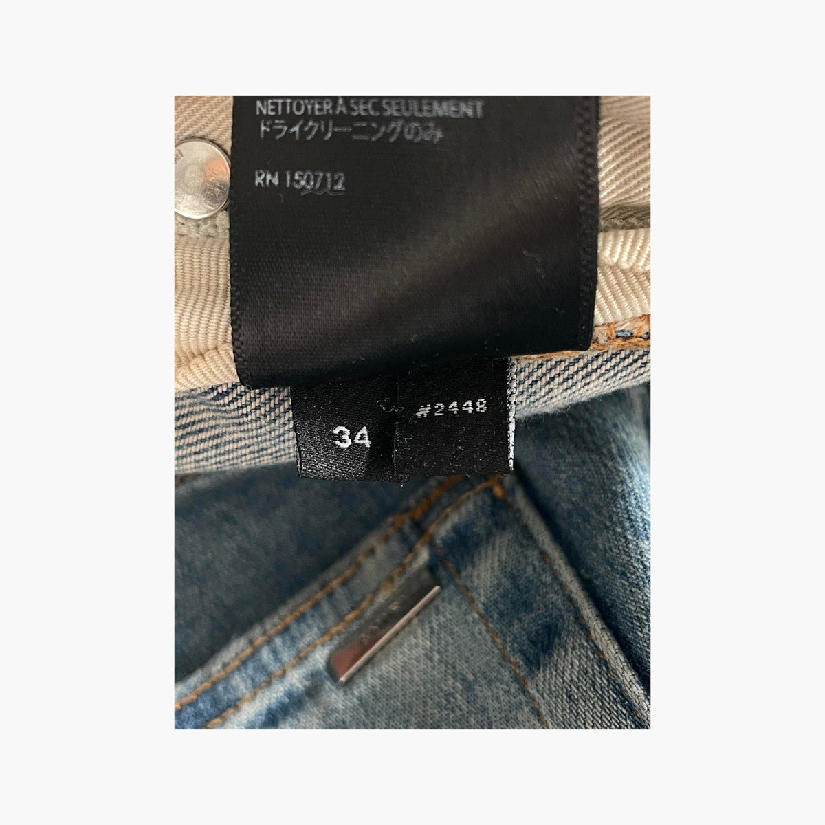 Amiri MX2 Black & Blue Light wash Jeans