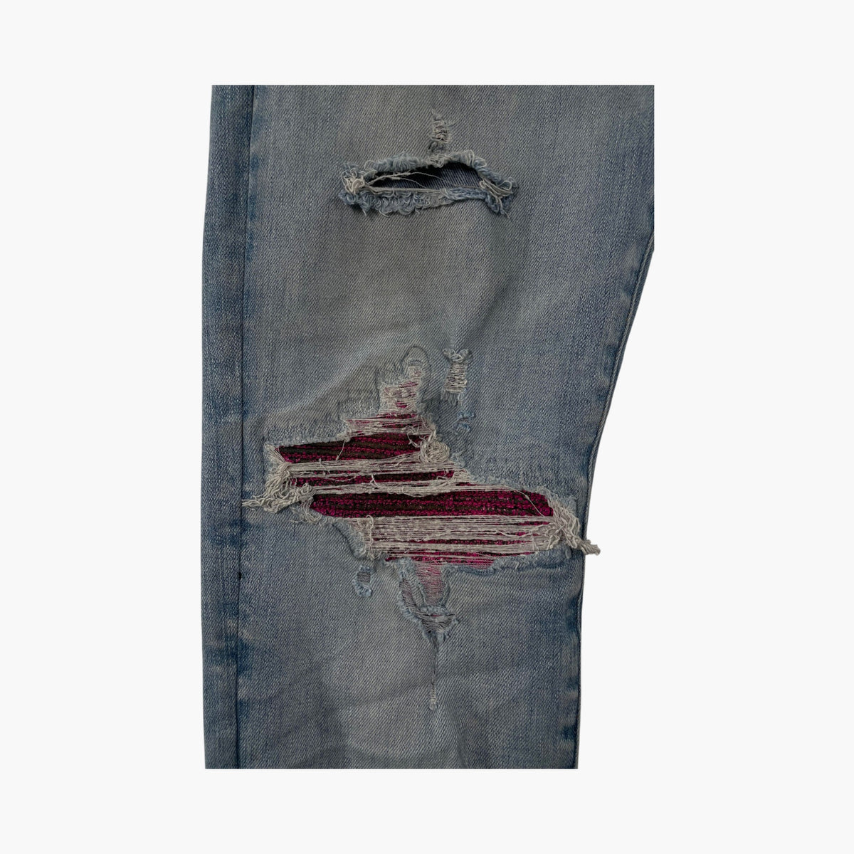 Amiri Mx1 Pink Crackle Light wash Jeans