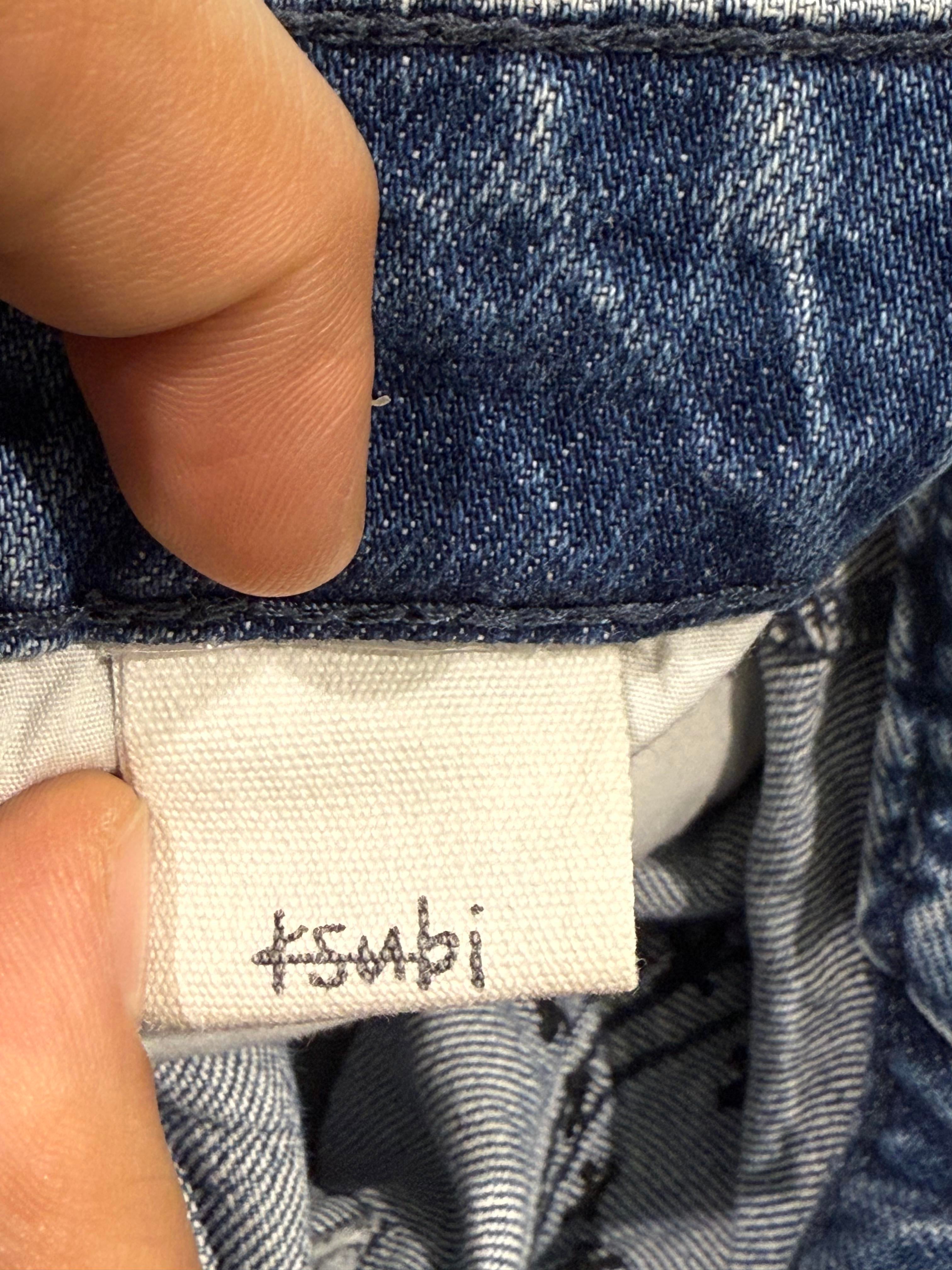 Ksubi Jeans Light Wash Embroiderded Logo Ripped