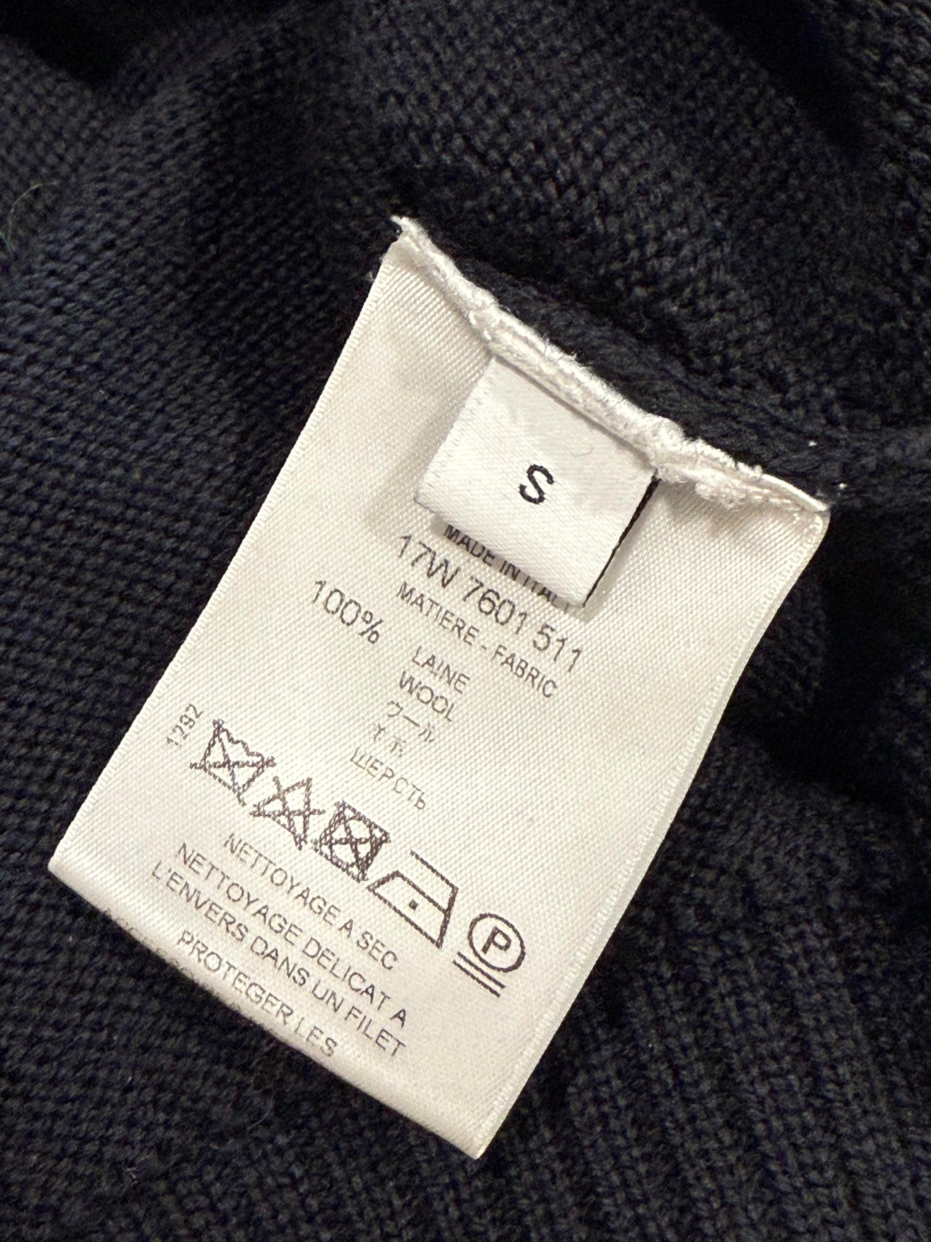 Givenchy Knit Crewneck Black Silver Ring