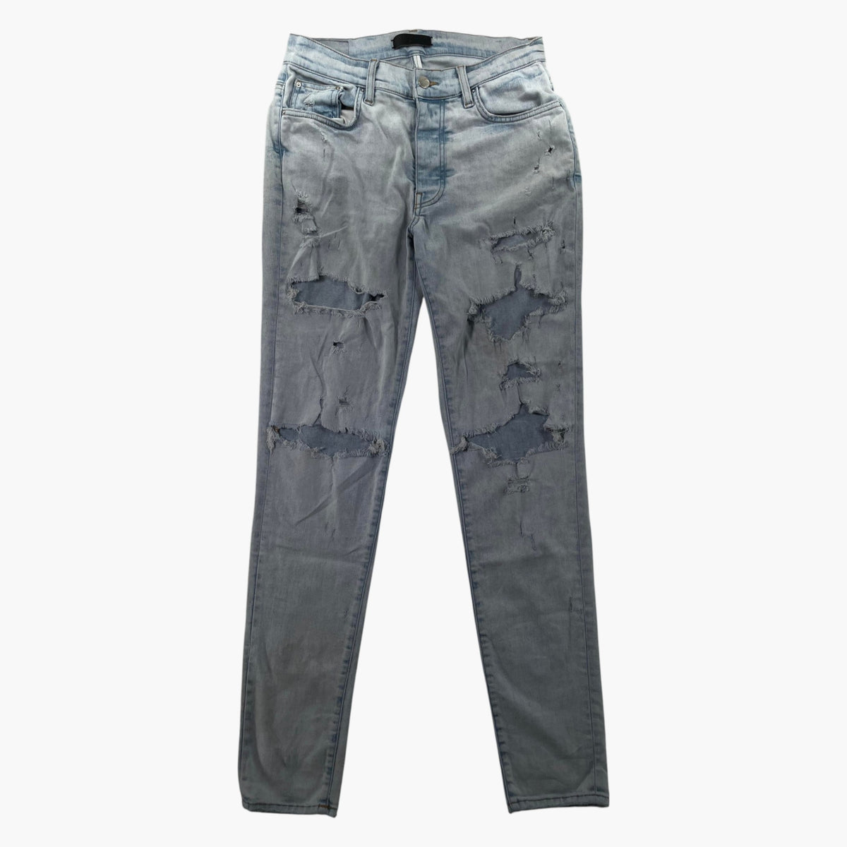 Amiri Plain Thrasher Light Wash Ripped Jeans