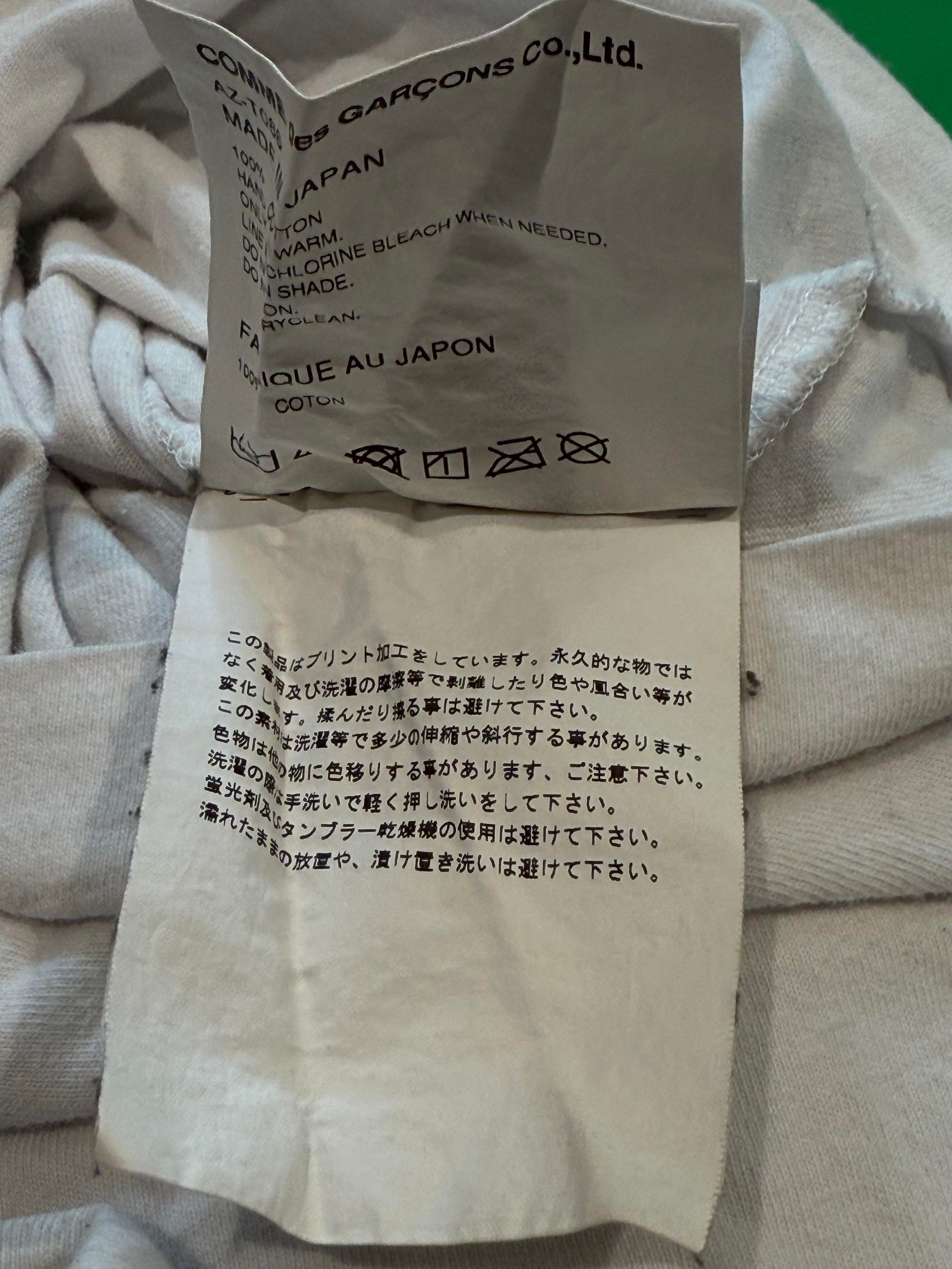 CDG Tee White Red Heart