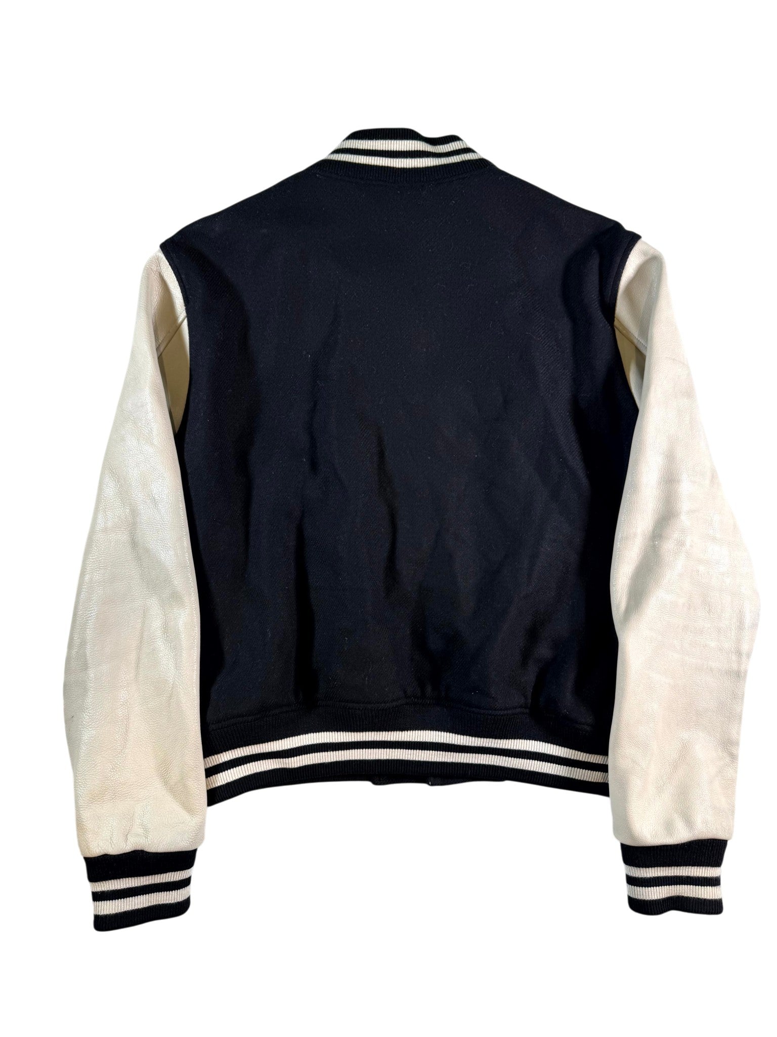 Amiri "Arc Logo Varsity" Black & Cream Jacket