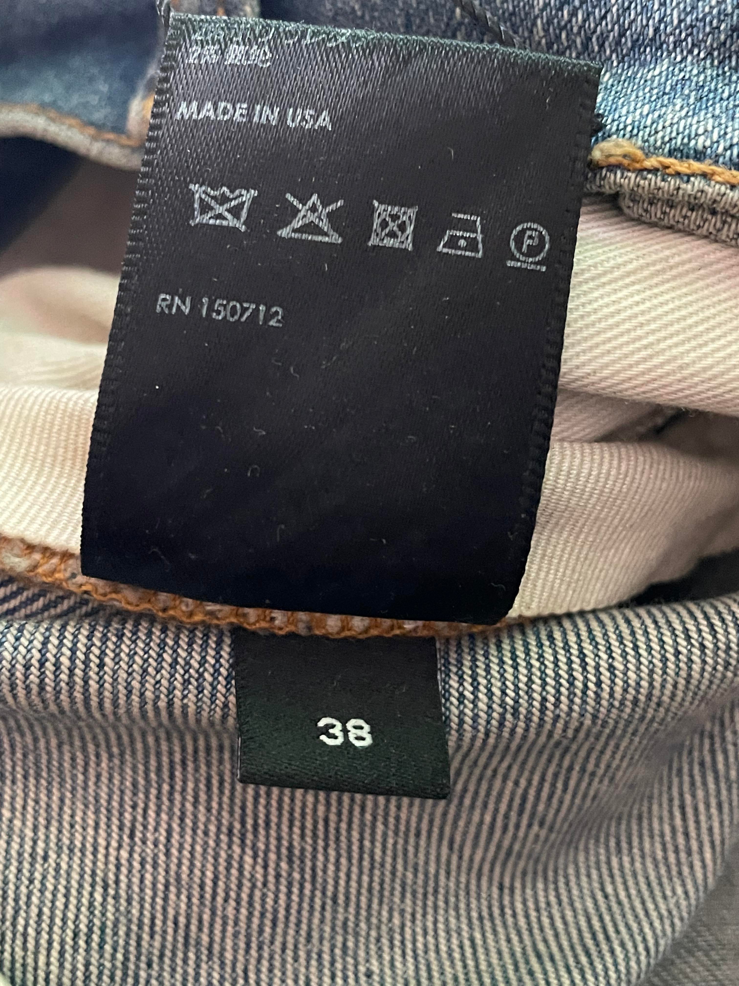 Amiri MX1 Light Wash & Orange, Plaid Grid Jeans