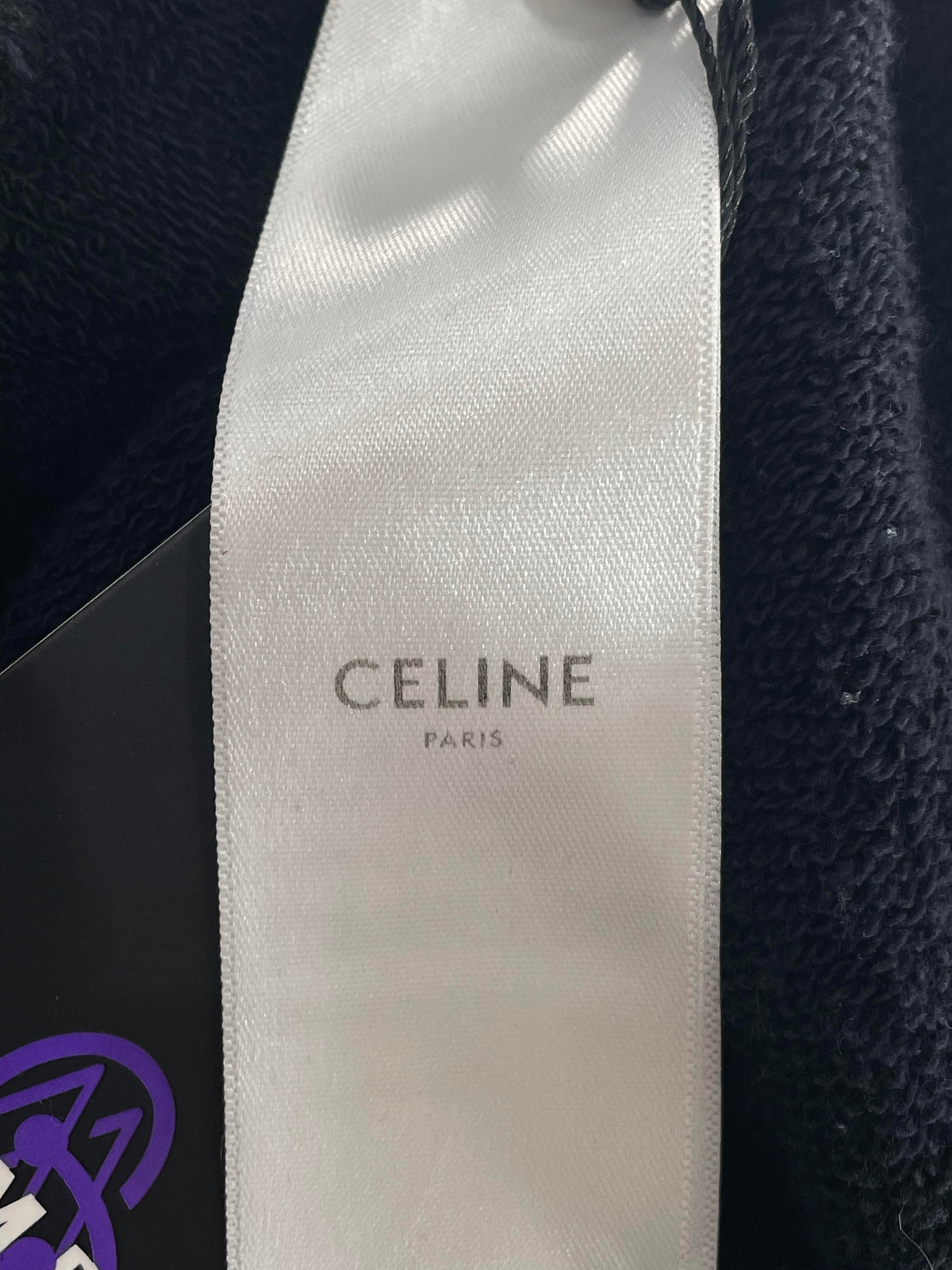Celine Chest Logo Pullover Black & White Hoodie