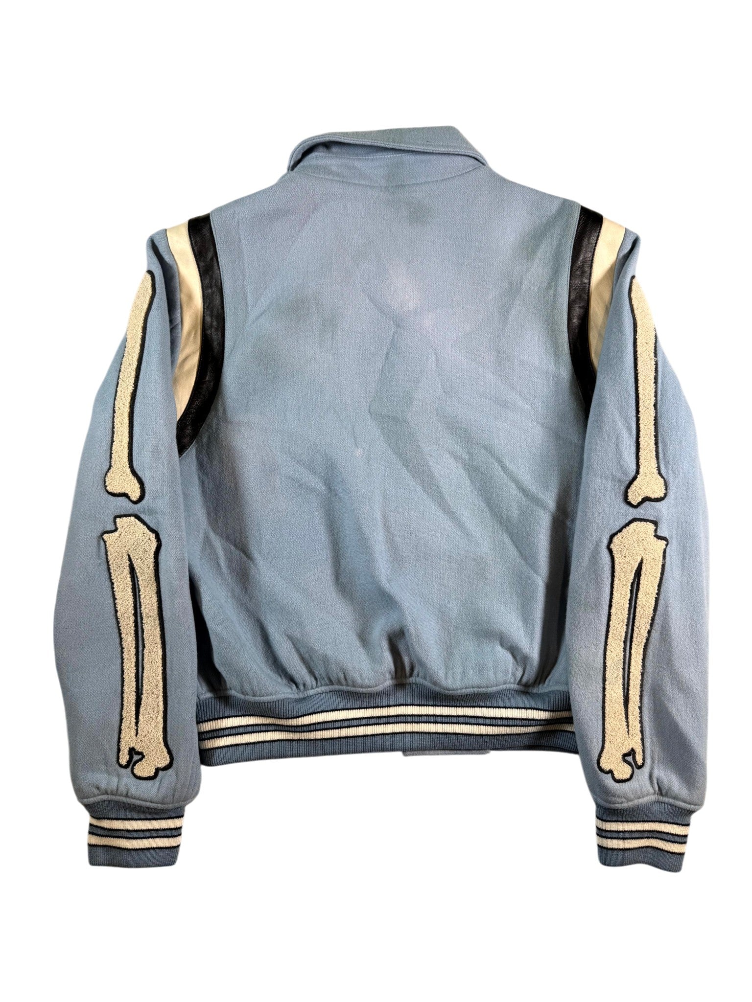 Amiri Bone Varsity Blue & Cream Jacket