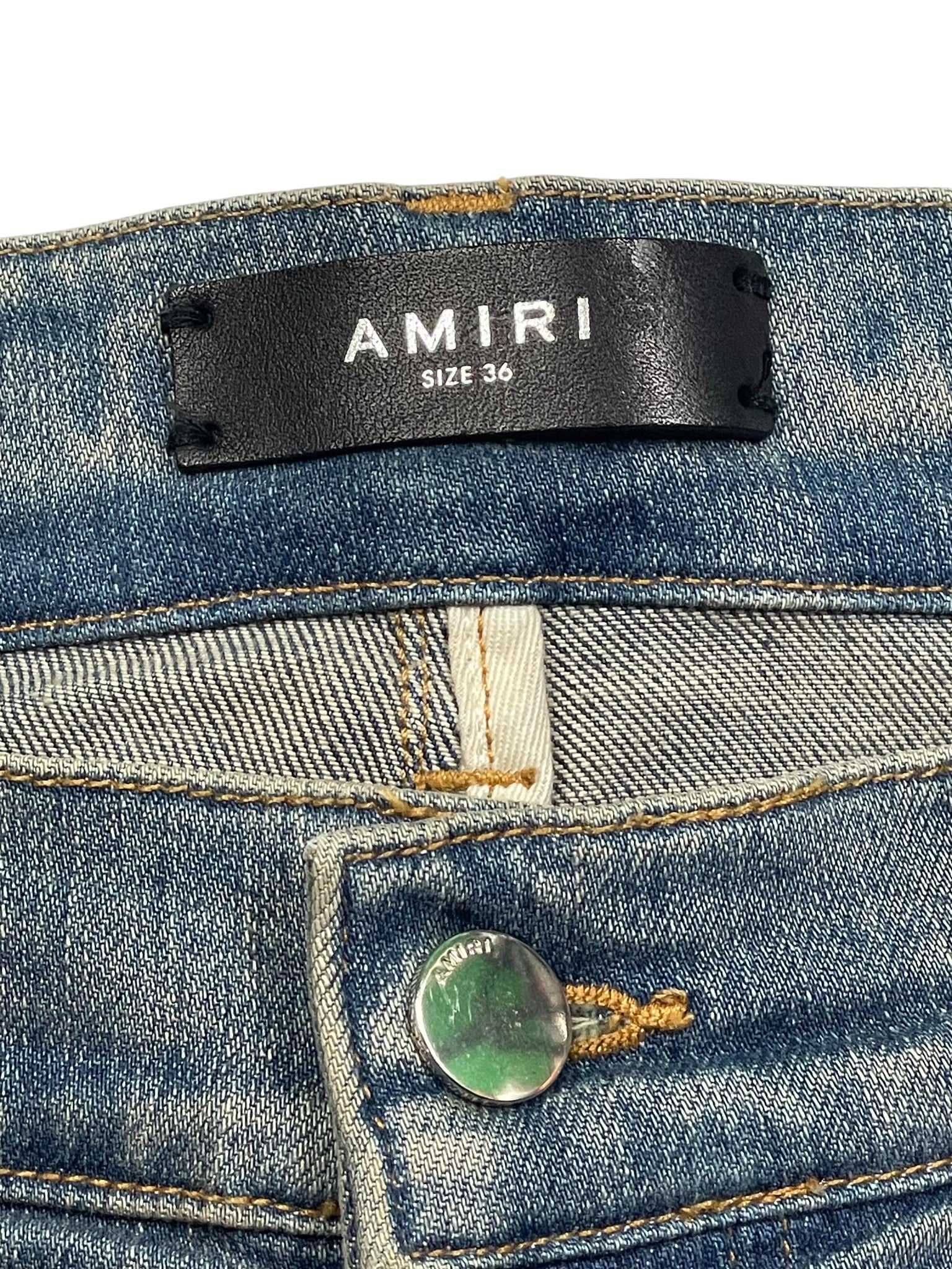Amiri Side Logo Light Wash Clay Jeans