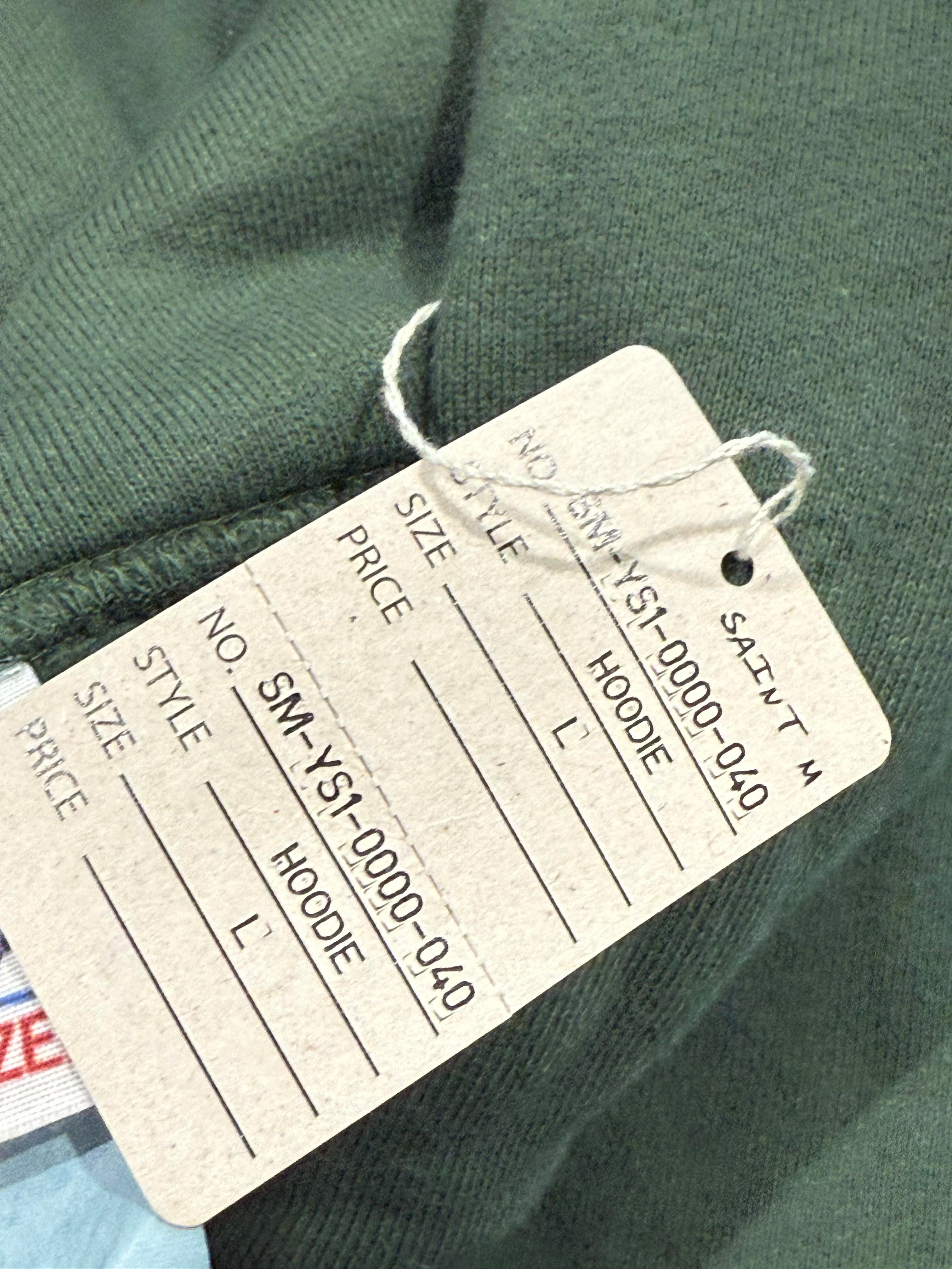 Saint Michael Green Logo Hoodie
