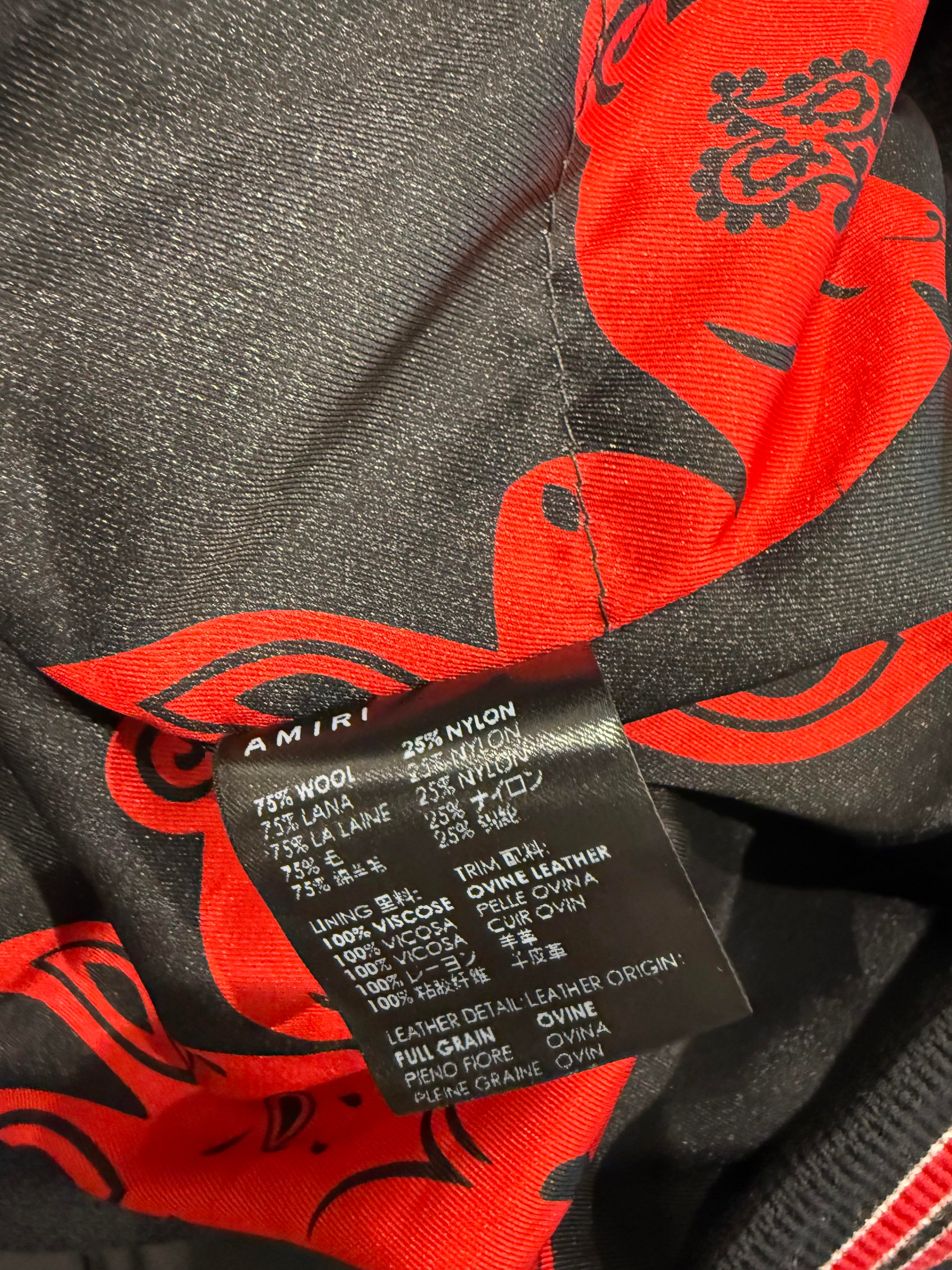 Amiri Rabbit Varsity Jacket