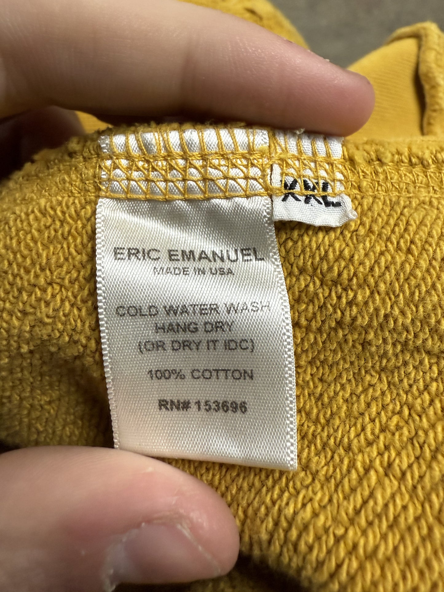 EE Hoodie Mustard Navy Used XXL
