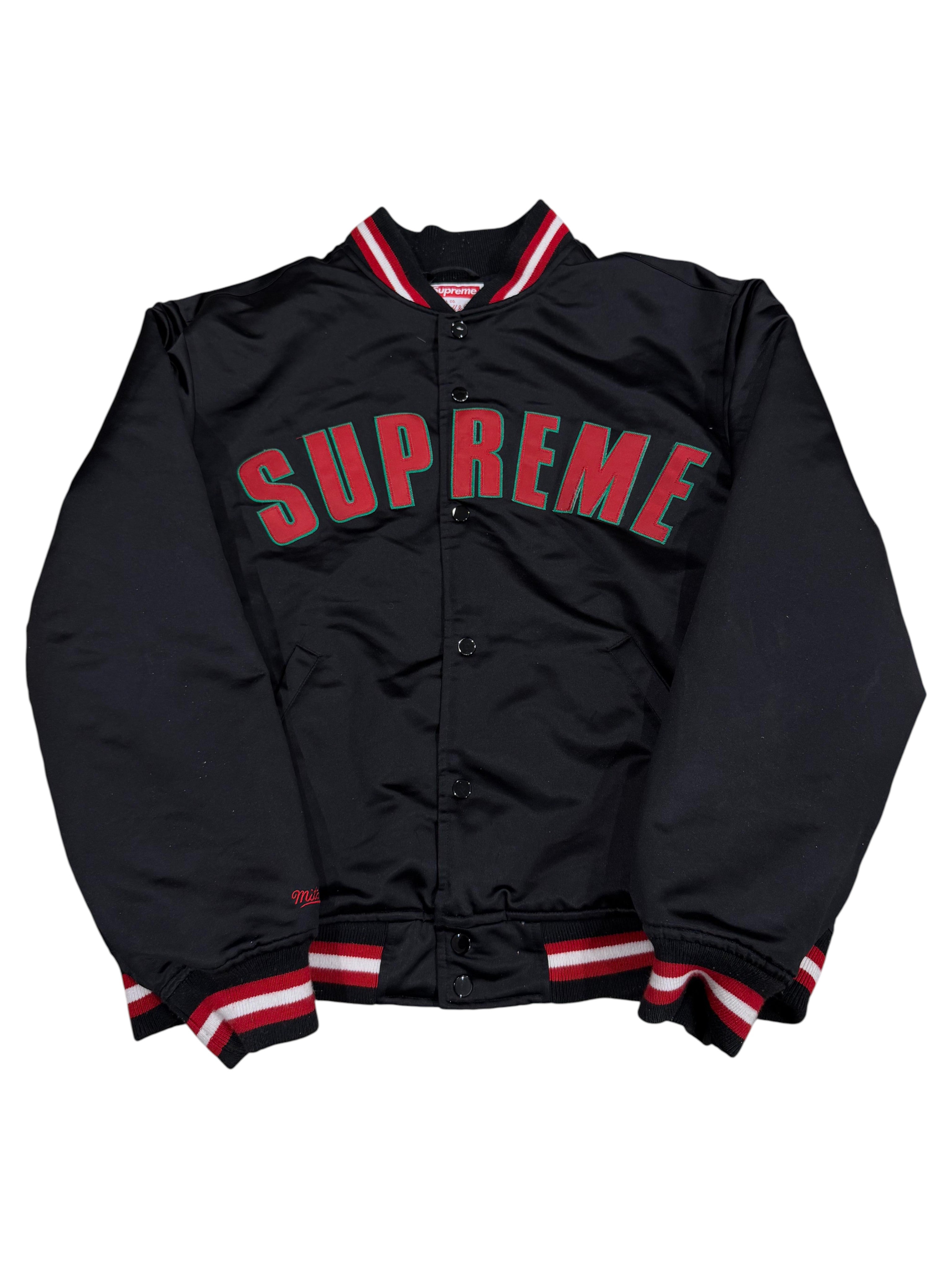 Supreme Red, Green & Black Varsity Jacket