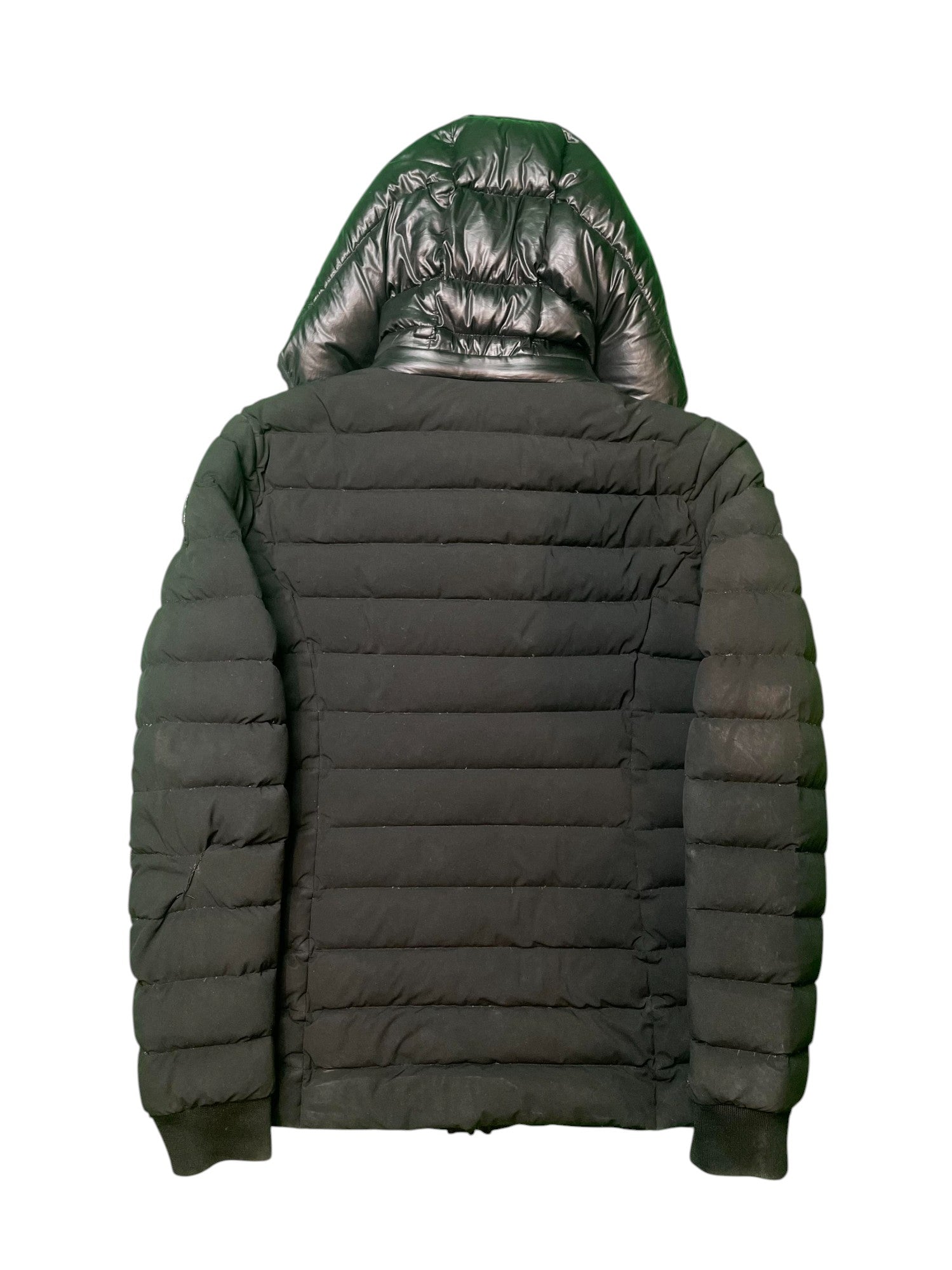 Moose Knuckle Light Puffer Hooded Black Jacket