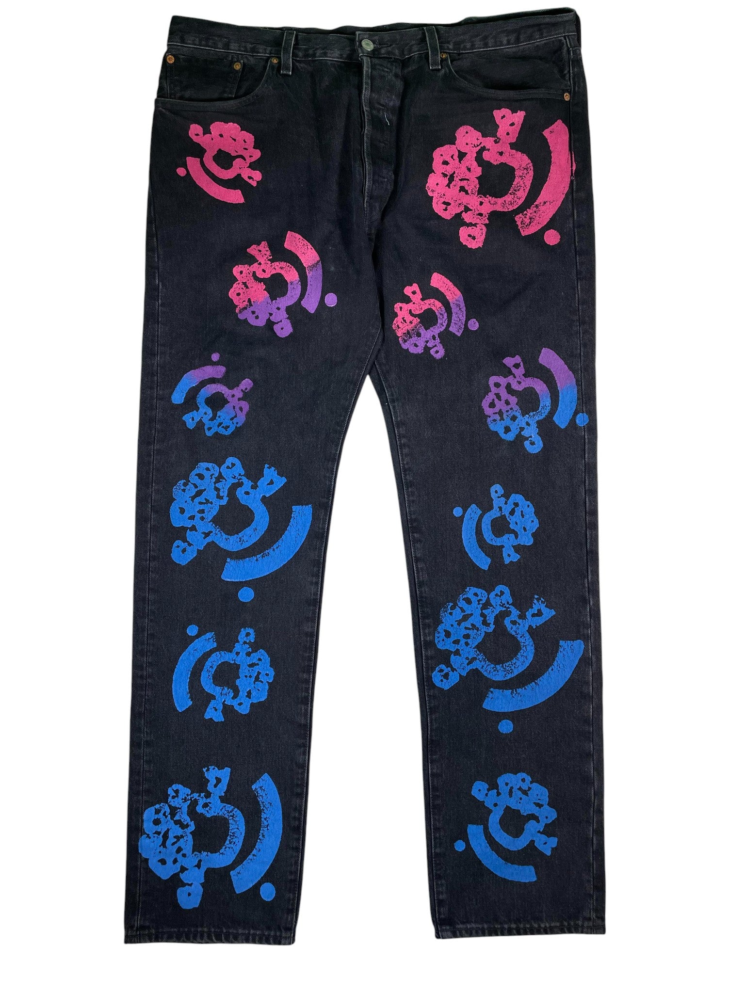 Denim Tears BSTROY Black, Pink & Blue Jeans