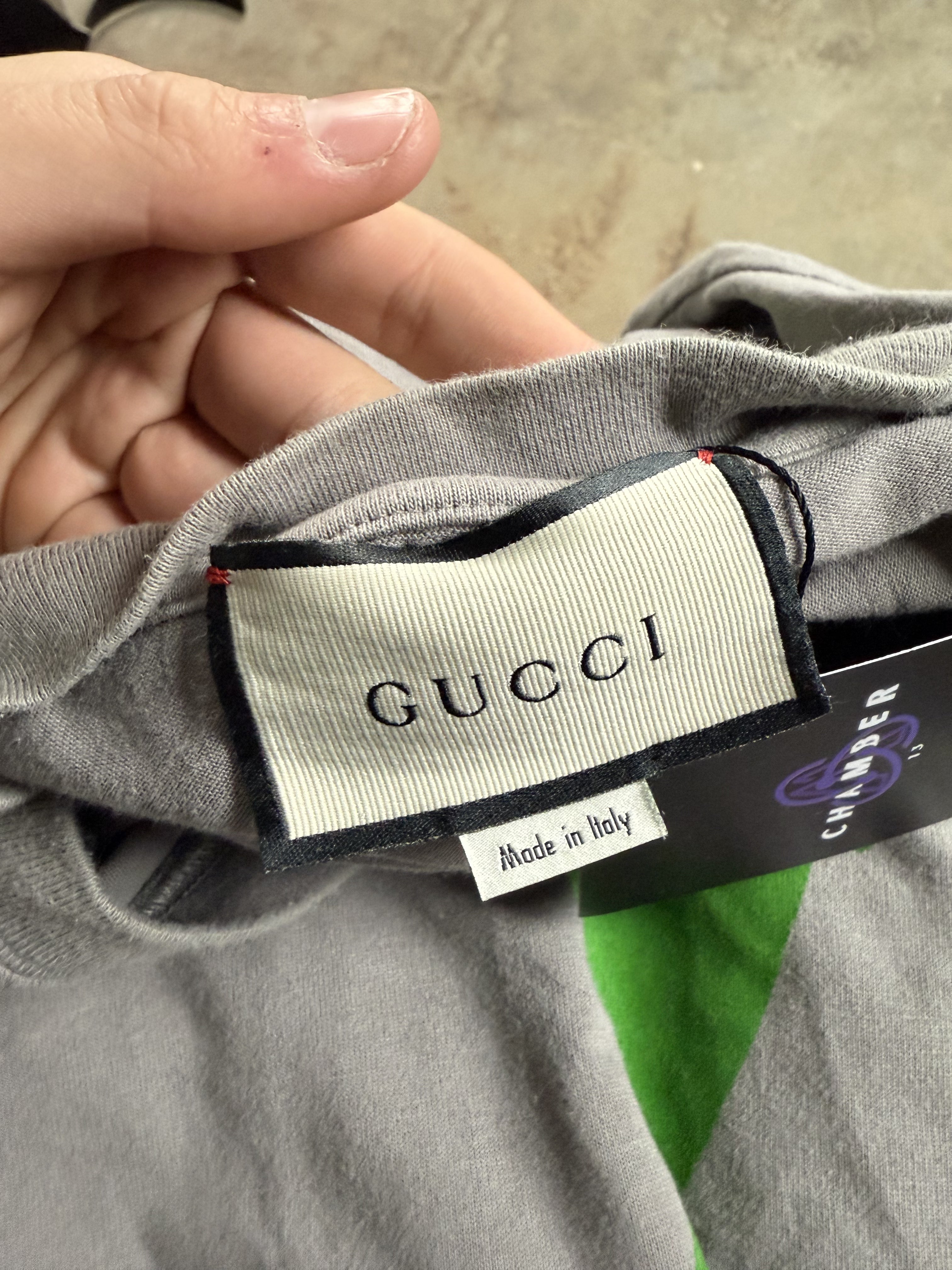 Gucci Grey & Green Tee