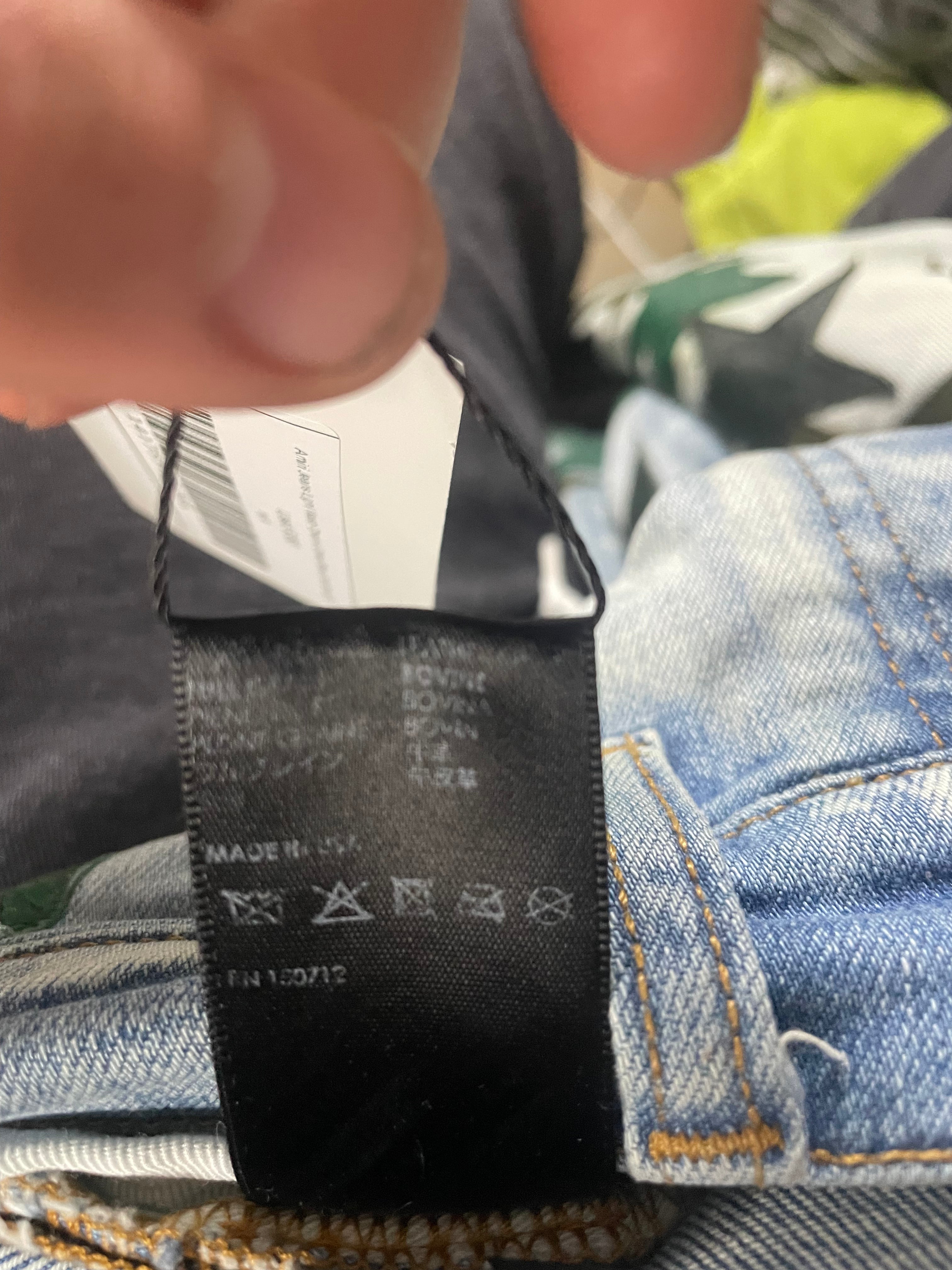 Amiri Jeans Light Wash Chemist Green Stars (Discolored) Used 30