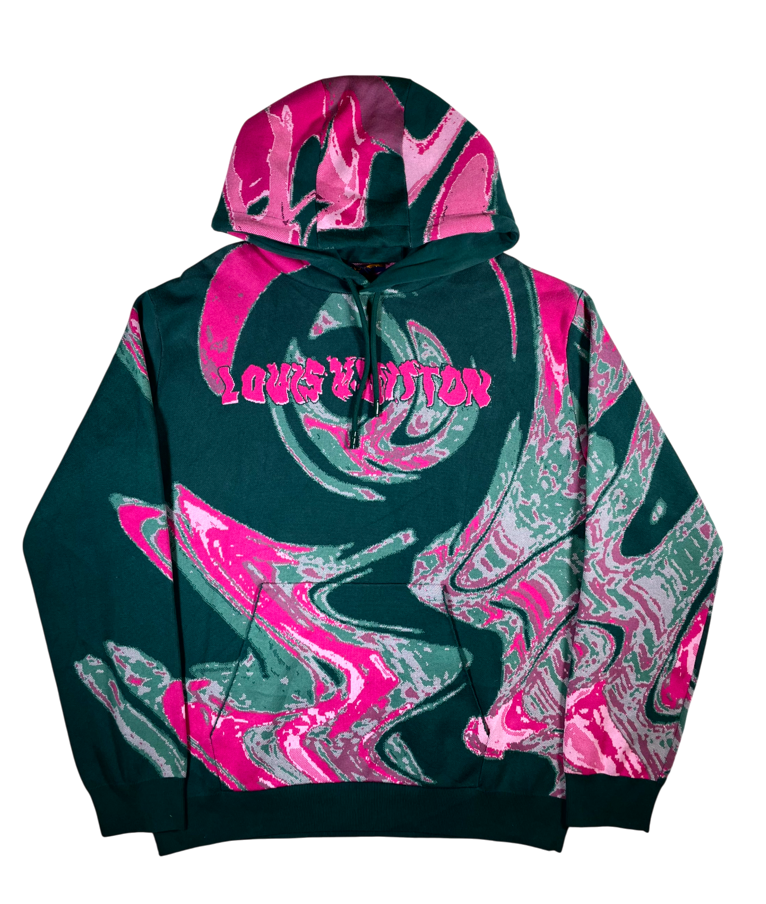 Louis Vuitton Tie Dye Green & Pink Hoodie