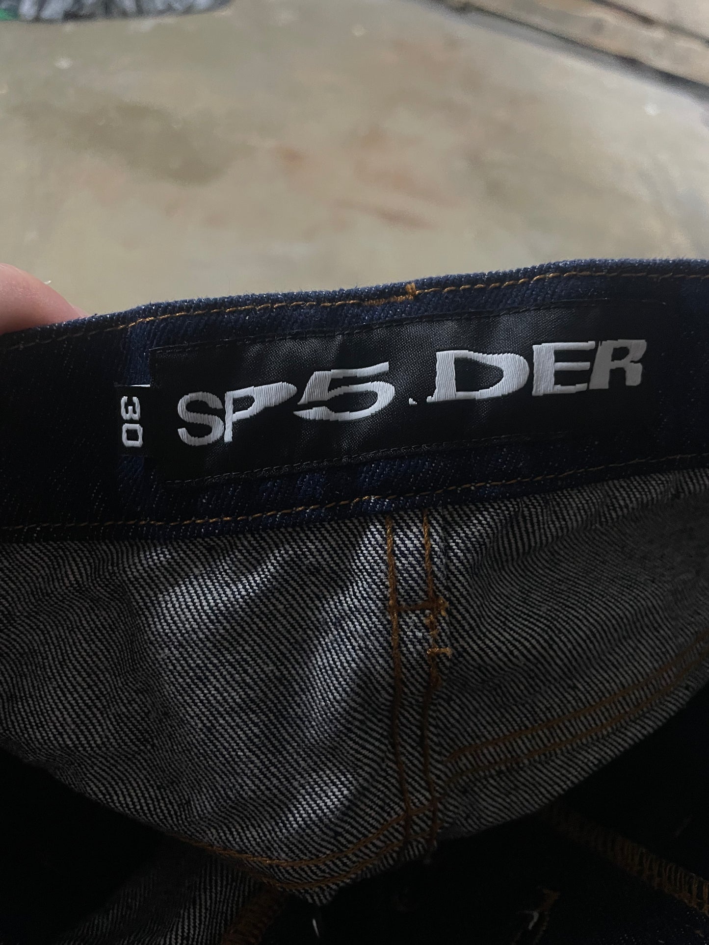 Sp5der Yellow Beluga Indigo Denim New With Tags 30