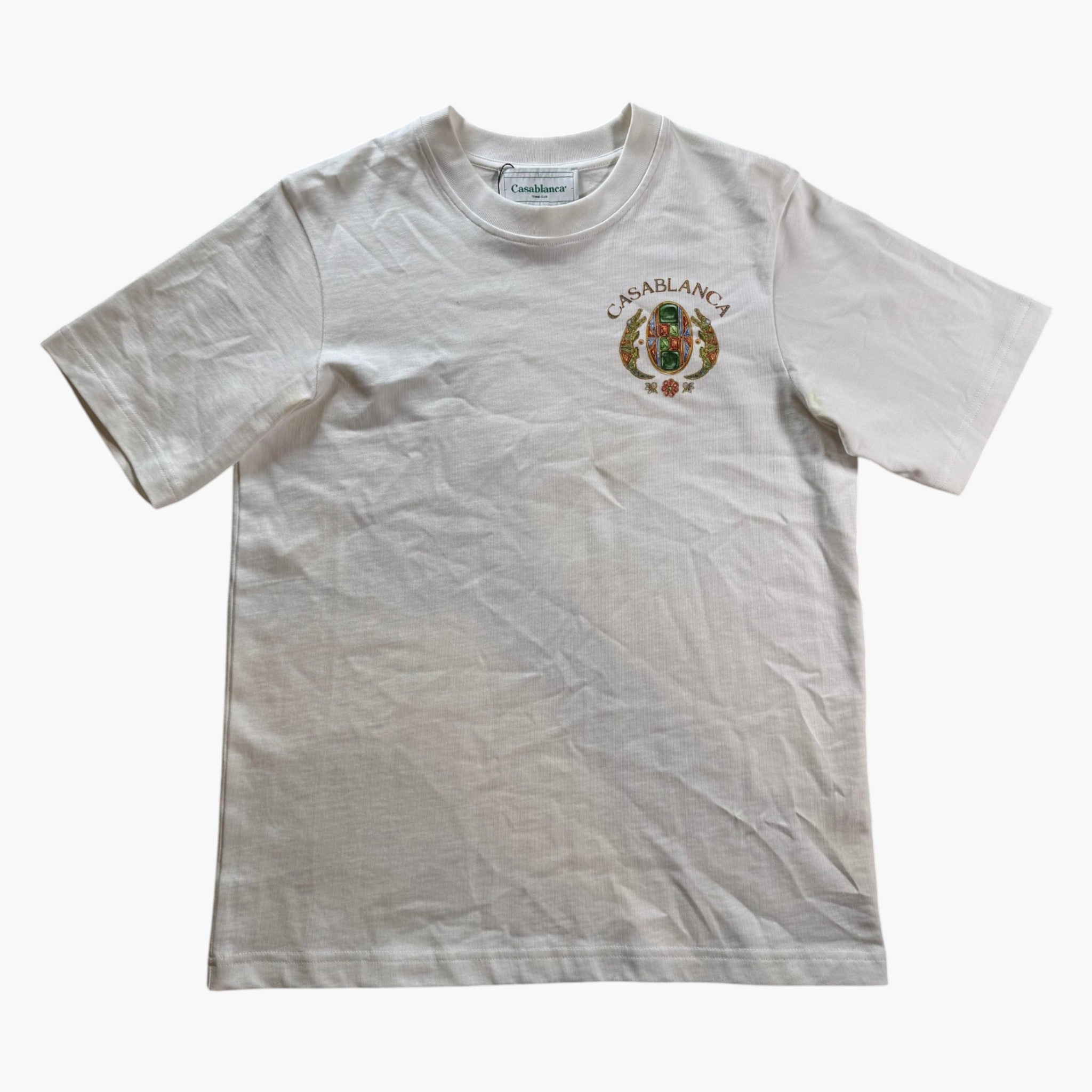 Casablanca Multi Crystal Tennis Club White Tee