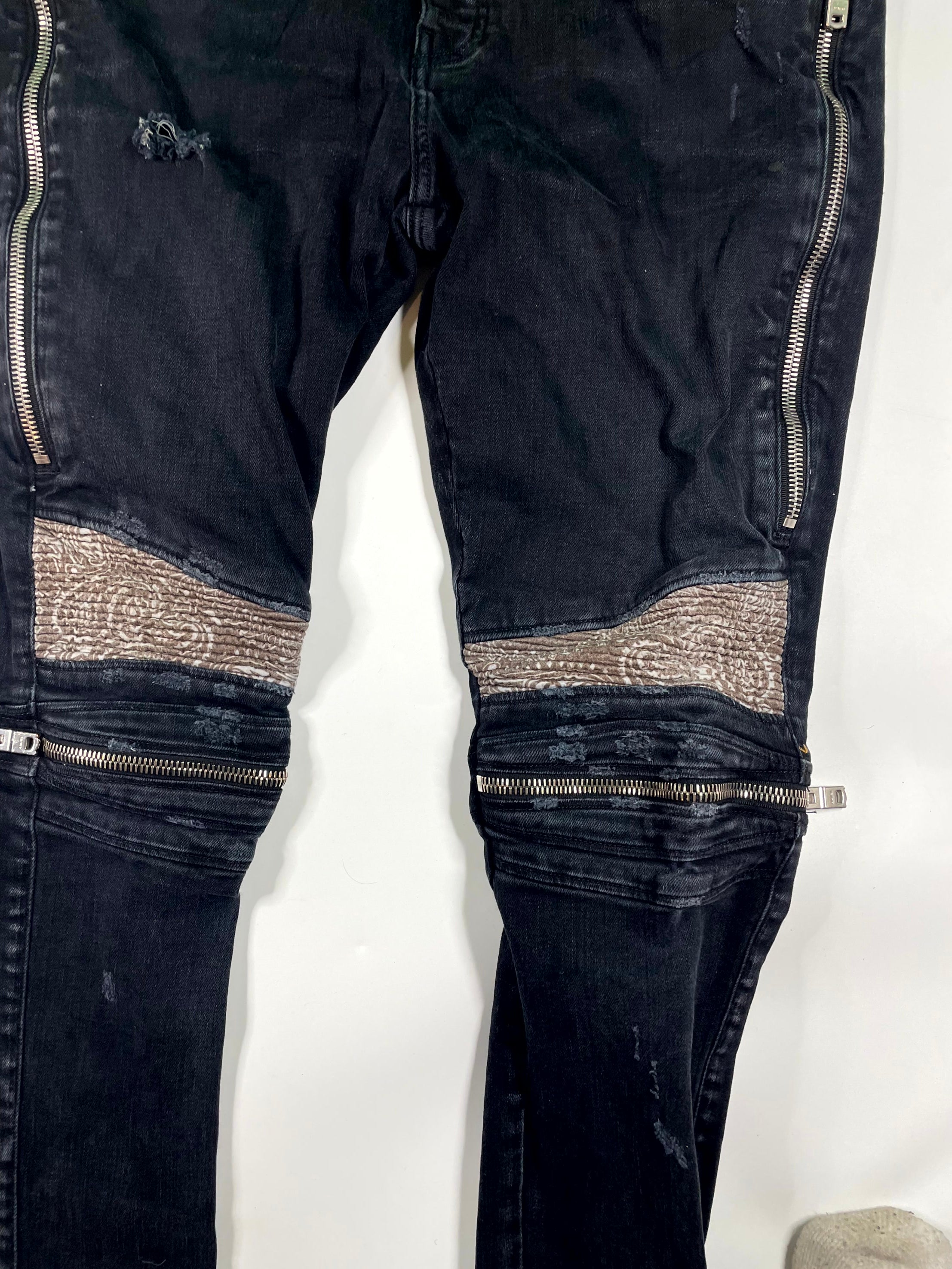 Amiri MX2 Paisley Black & Brown Jeans