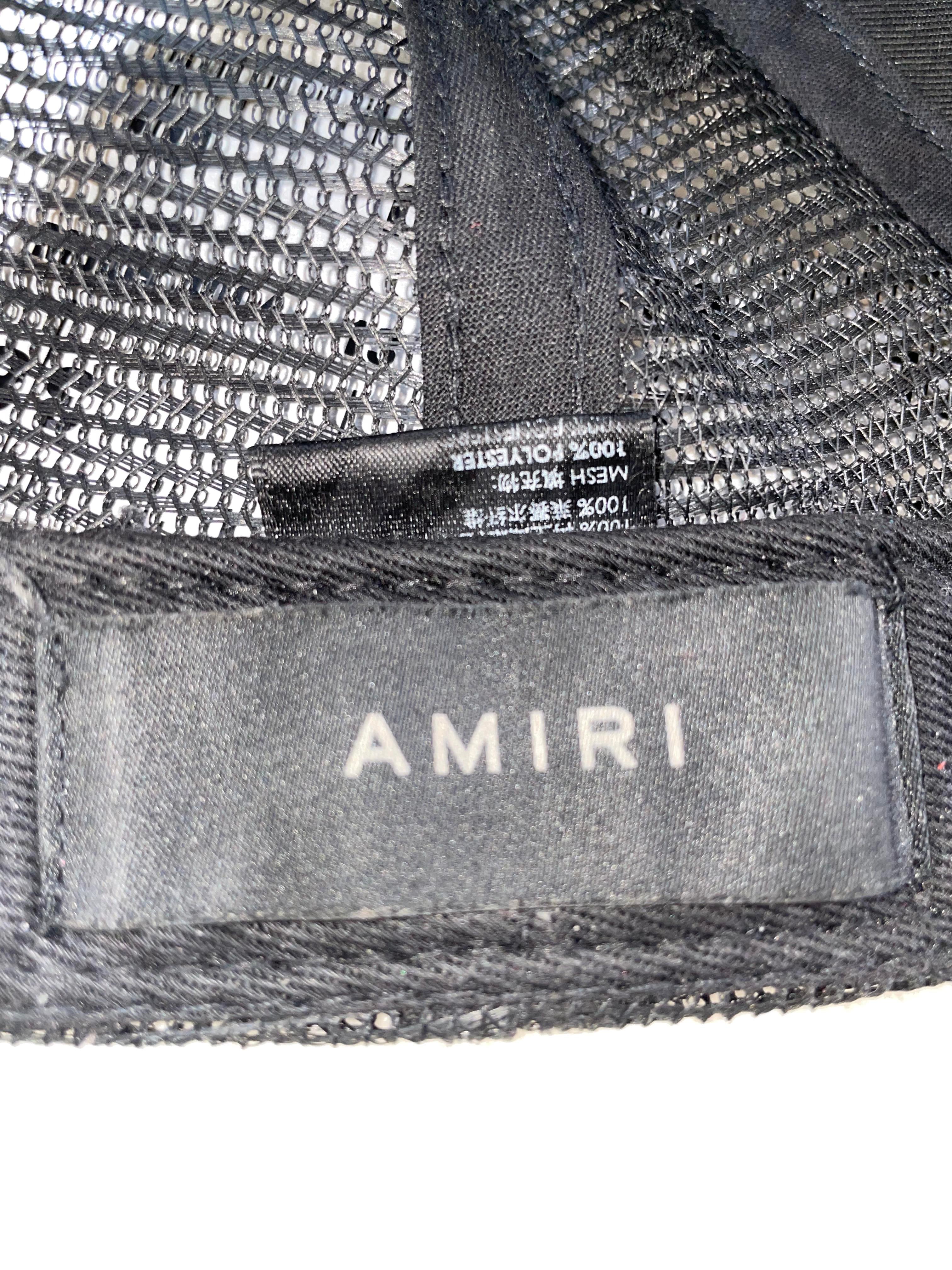 Amiri Core Logo Black Trucker Hat