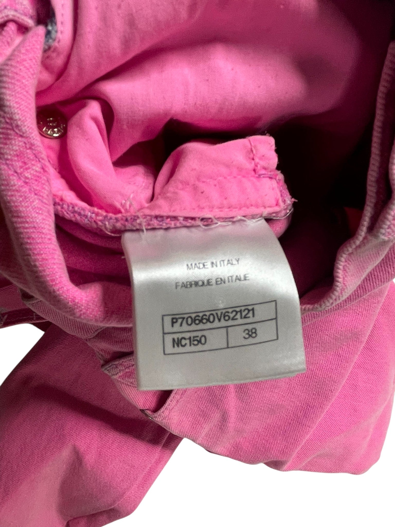 Chanel 'Pocket Stitched Logo' Pink Jeans