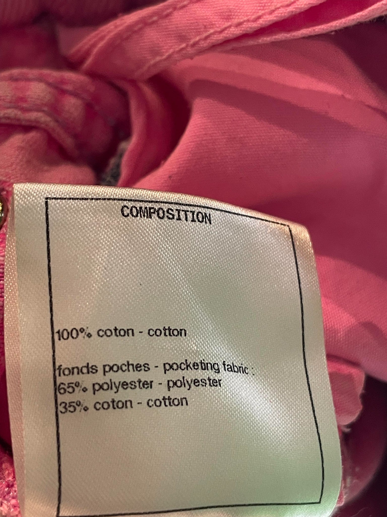 Chanel 'Pocket Stitched Logo' Pink Jeans