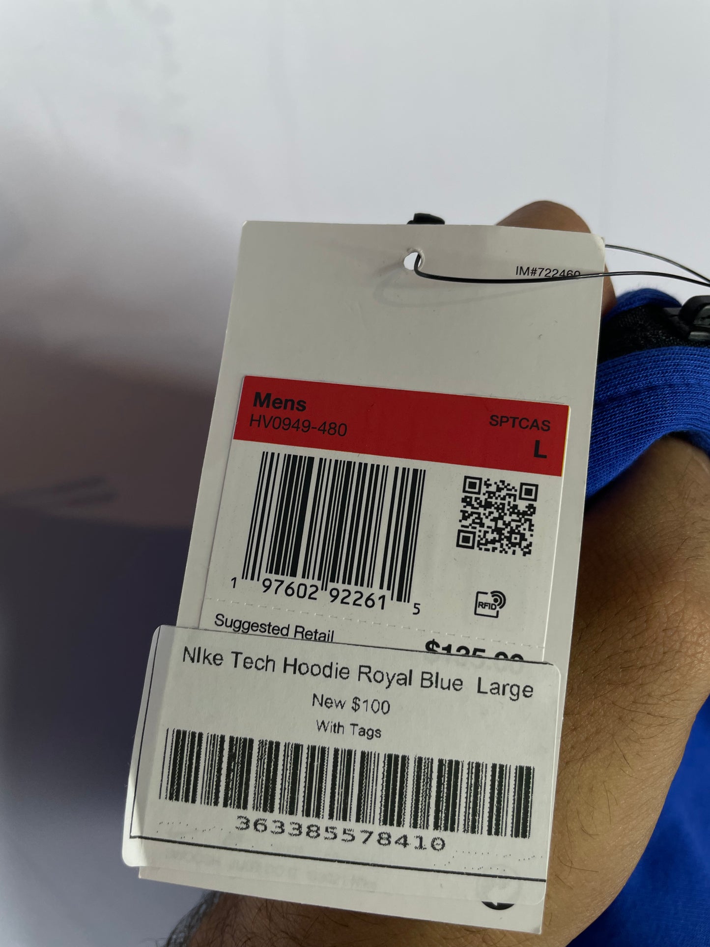 Nike Tech Royal Blue Hoodie