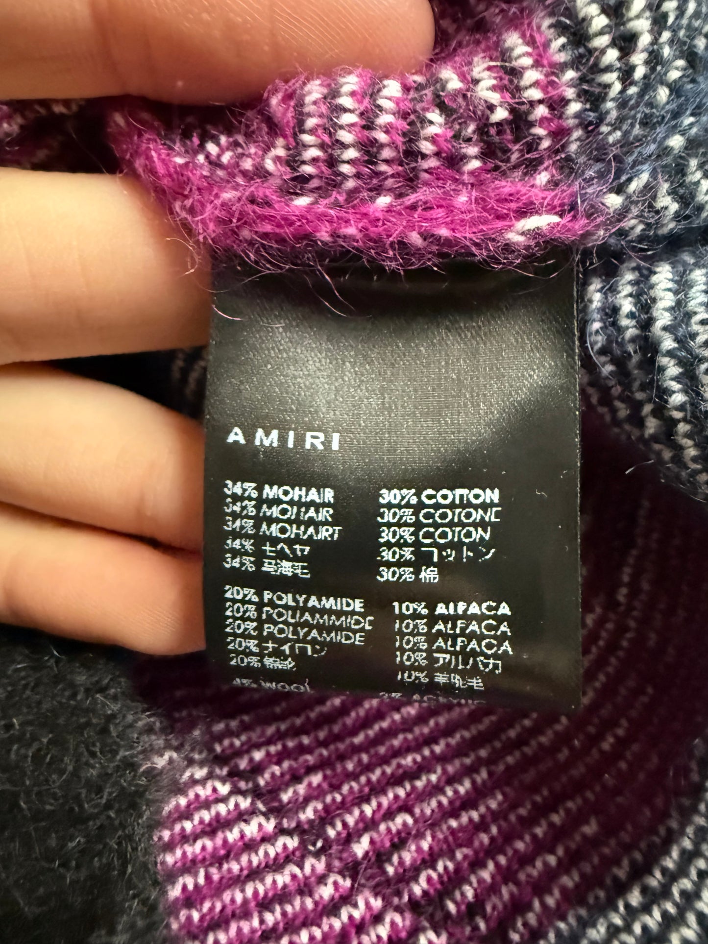 Amiri Mohair Sweater Multi Used XS
