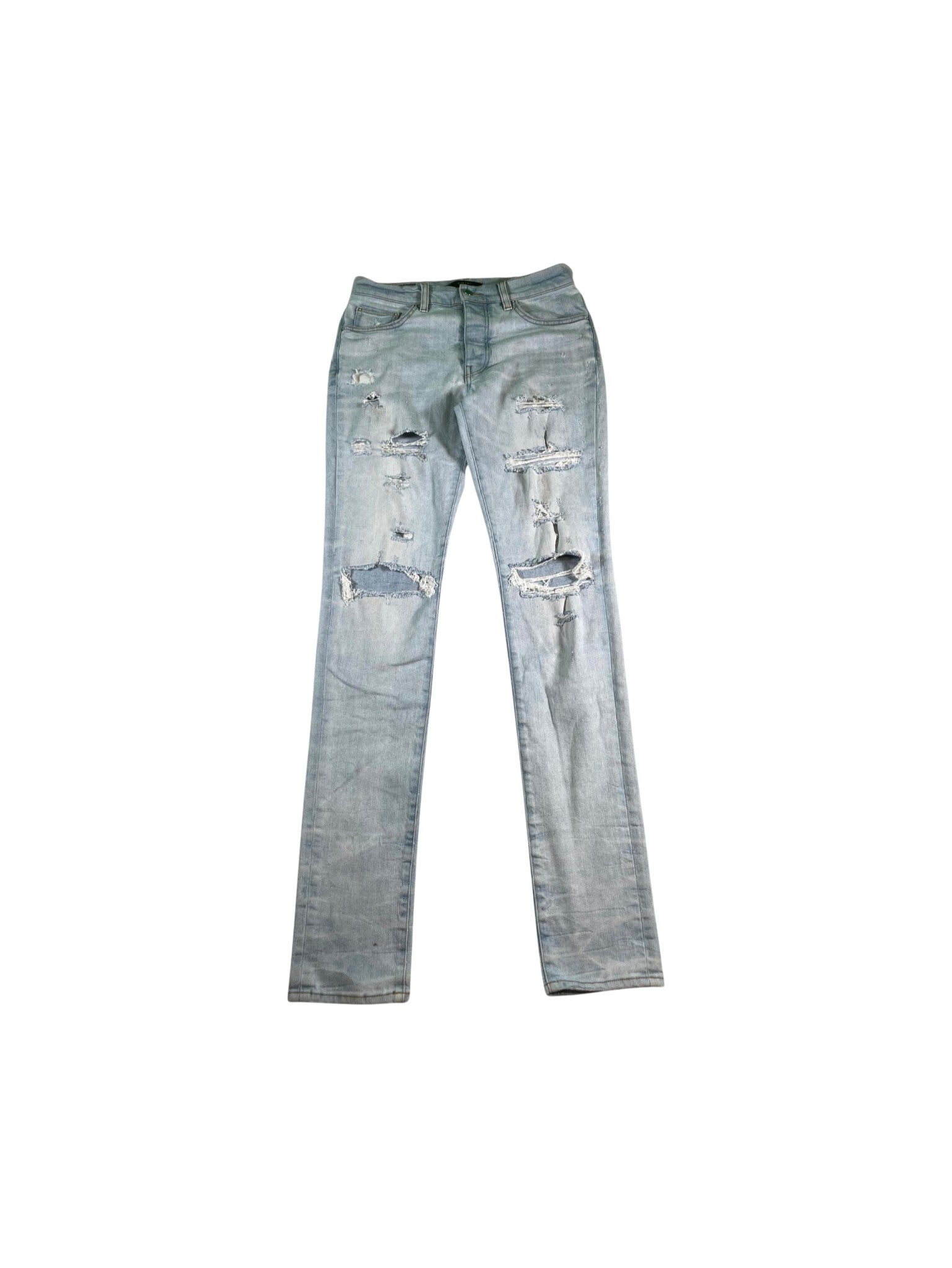 Amiri Ripped Light Wash Jeans