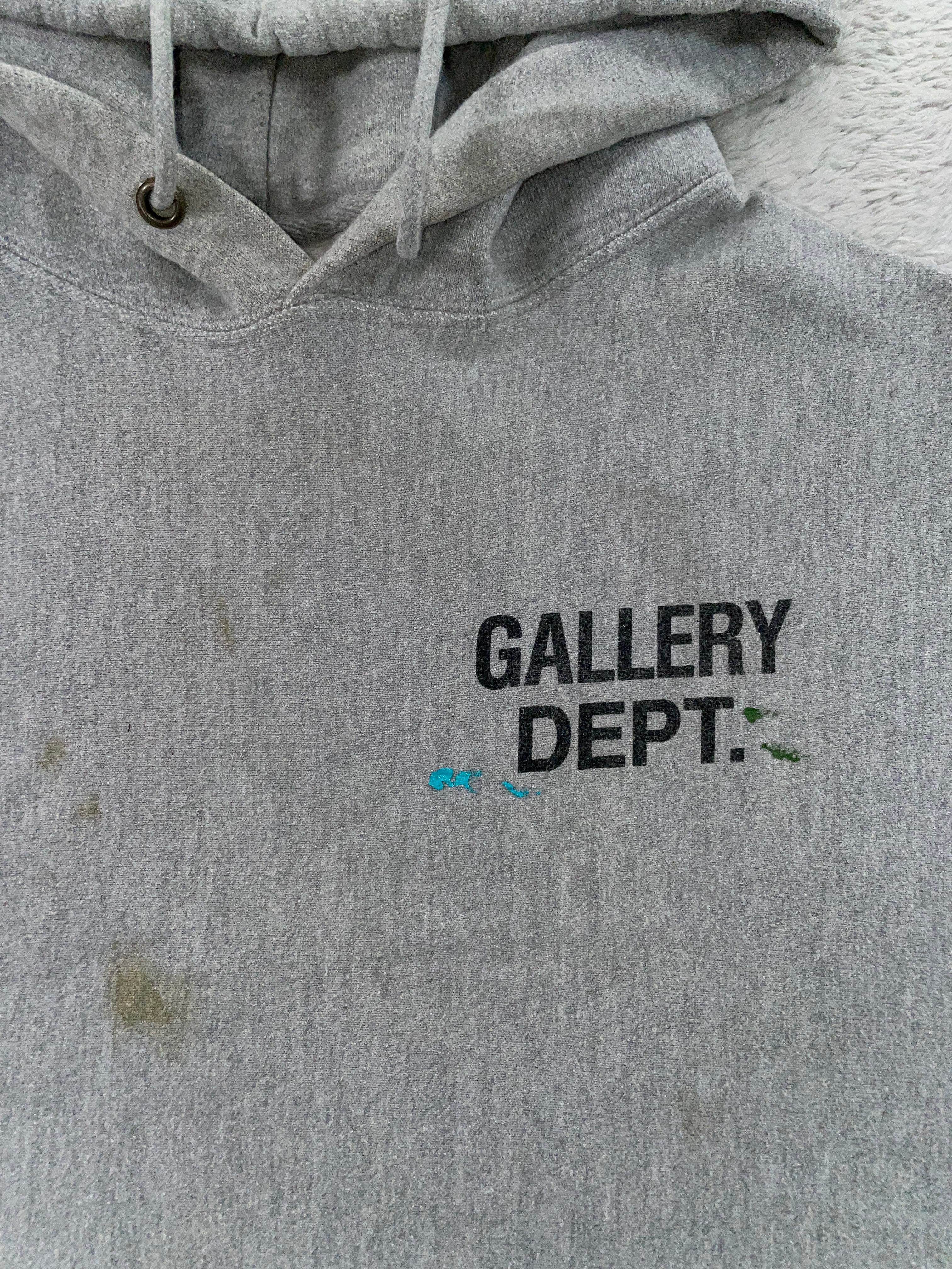 Gallery Dept. Paint Splatter Grey Hoodie