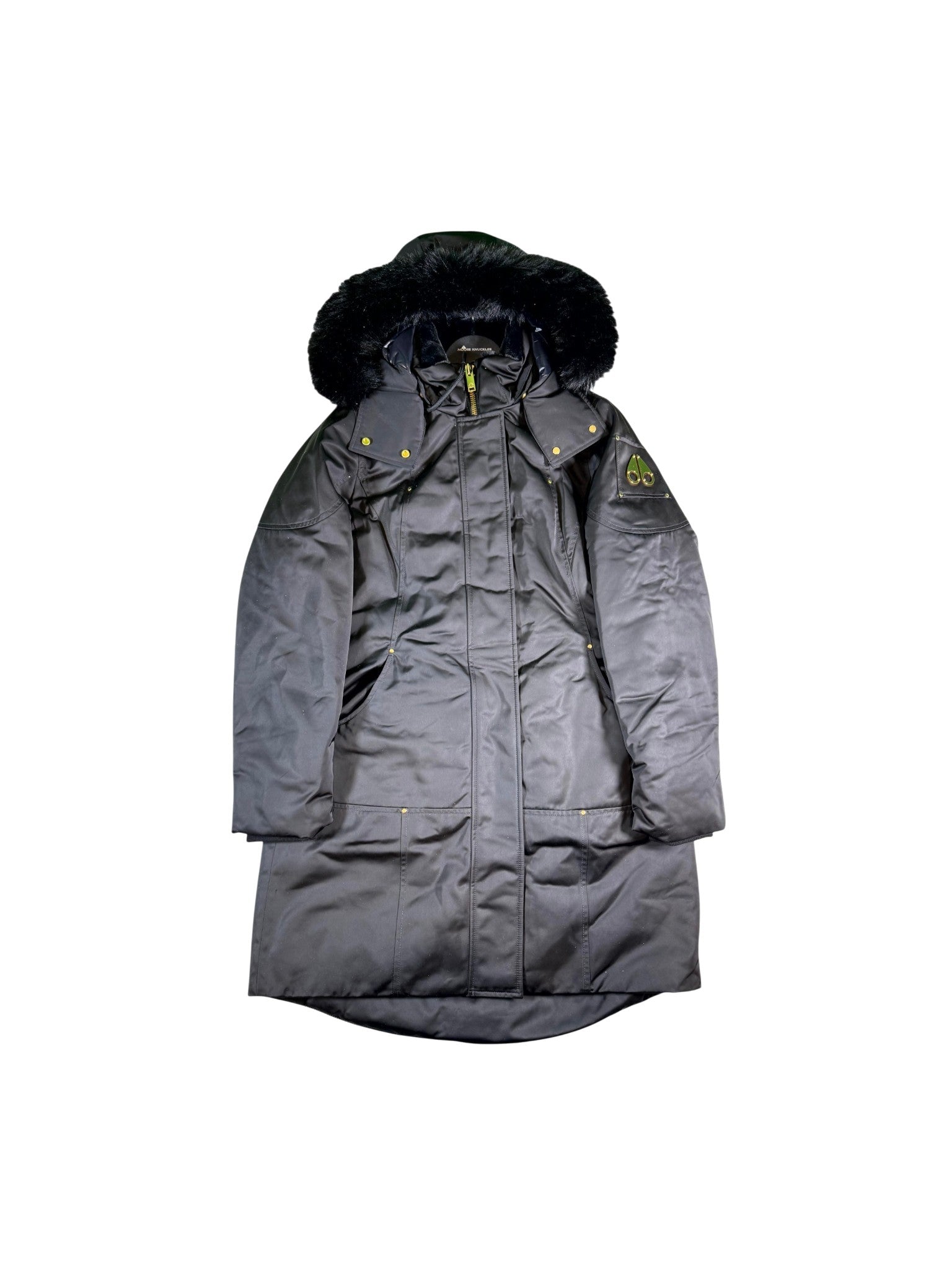 Moose Knuckles "Sterling St Parka" (Women's) Black & Gold Jacket