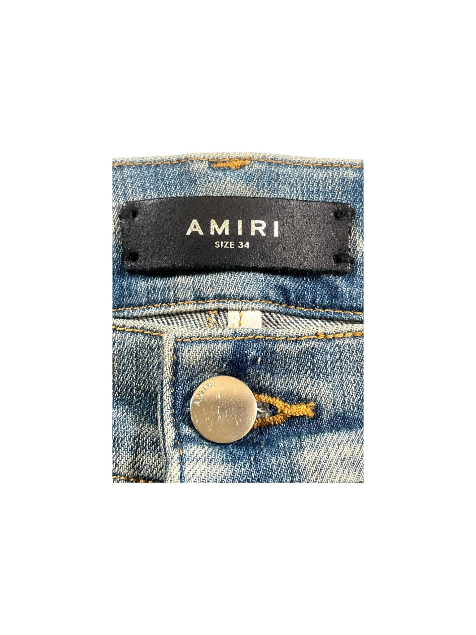 Amiri "Star Hawaii Patchwork" Light Wash Jeans