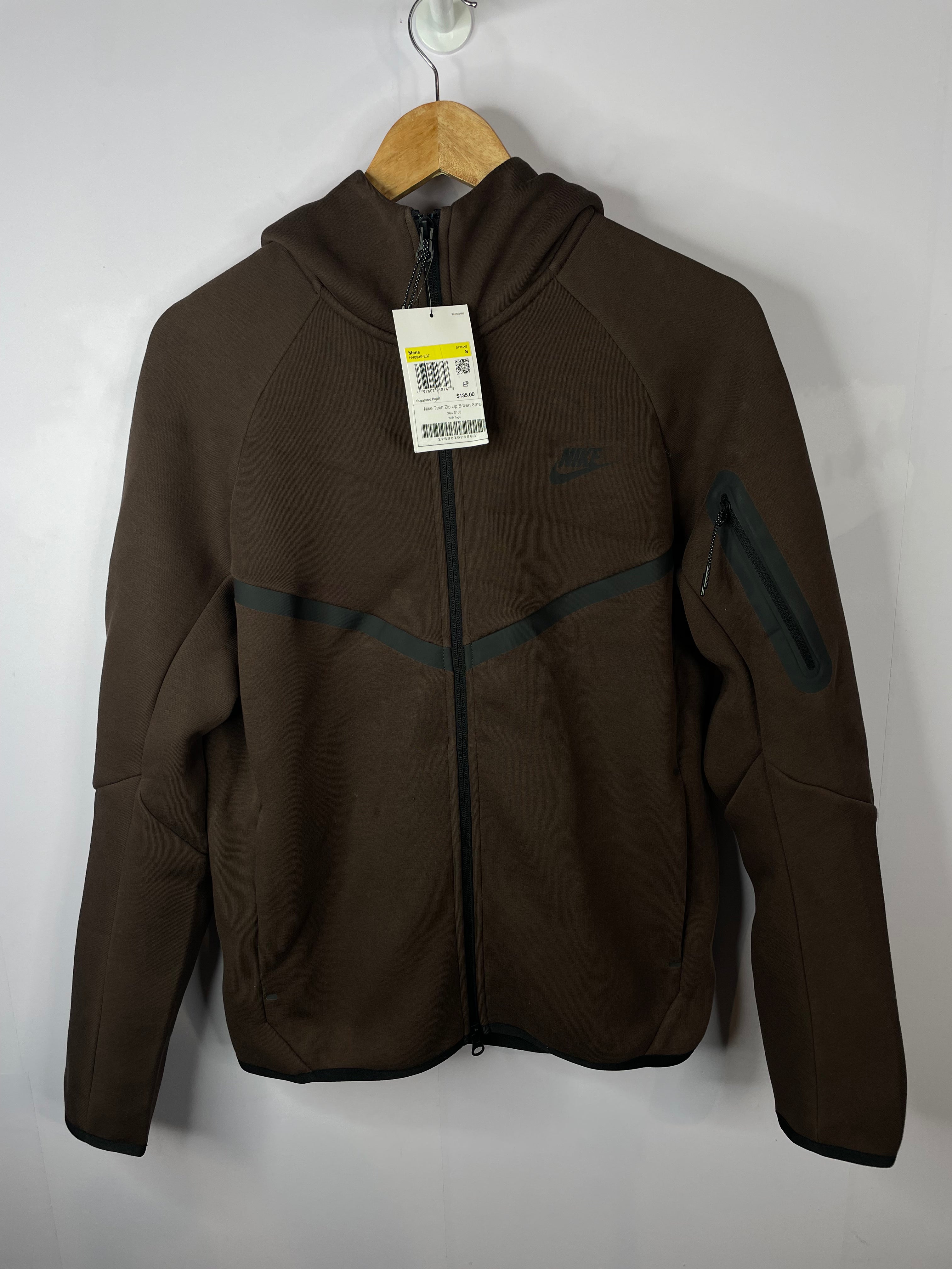 Nike Tech Zip Up Brown Hoodie