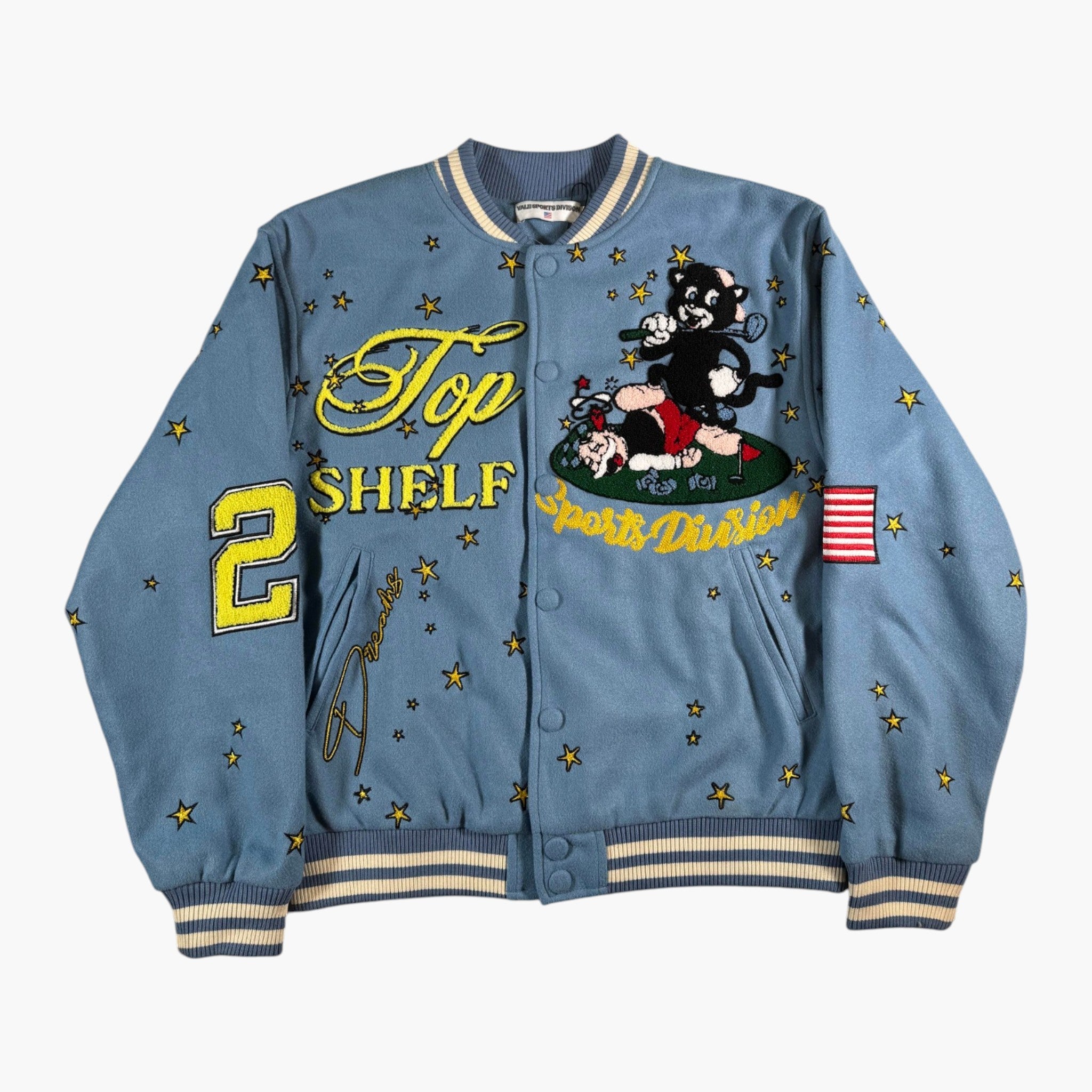 Vale Skyhigh Baby Blue Varsity Jacket